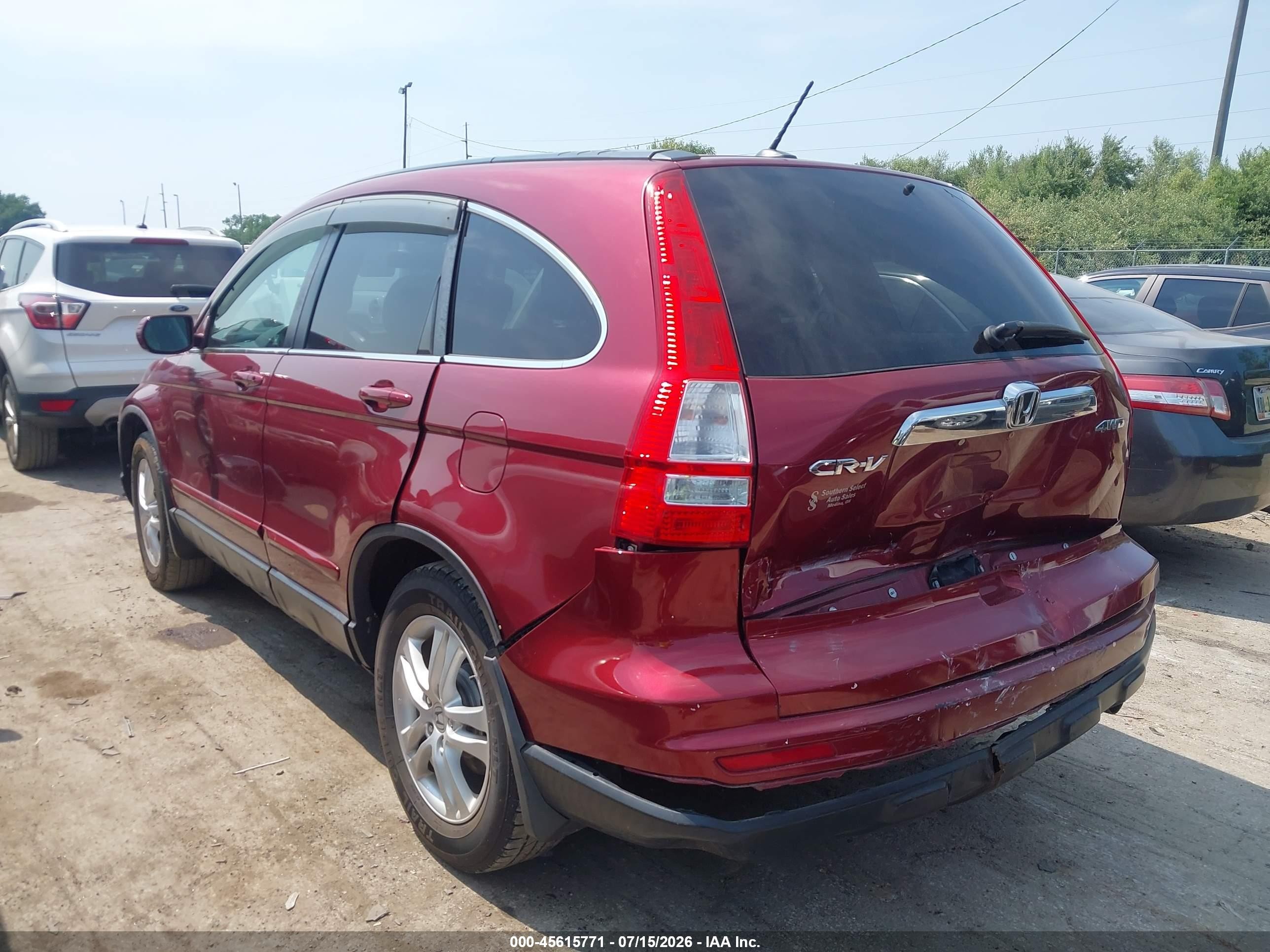 2010 Honda Cr-v Ex-l Красный vin: 5J6RE4H77AL094342