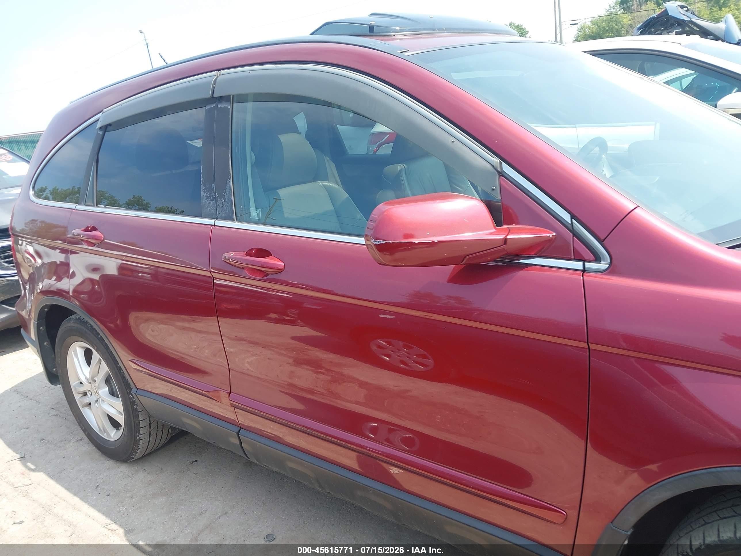 2010 Honda Cr-v Ex-l Красный vin: 5J6RE4H77AL094342