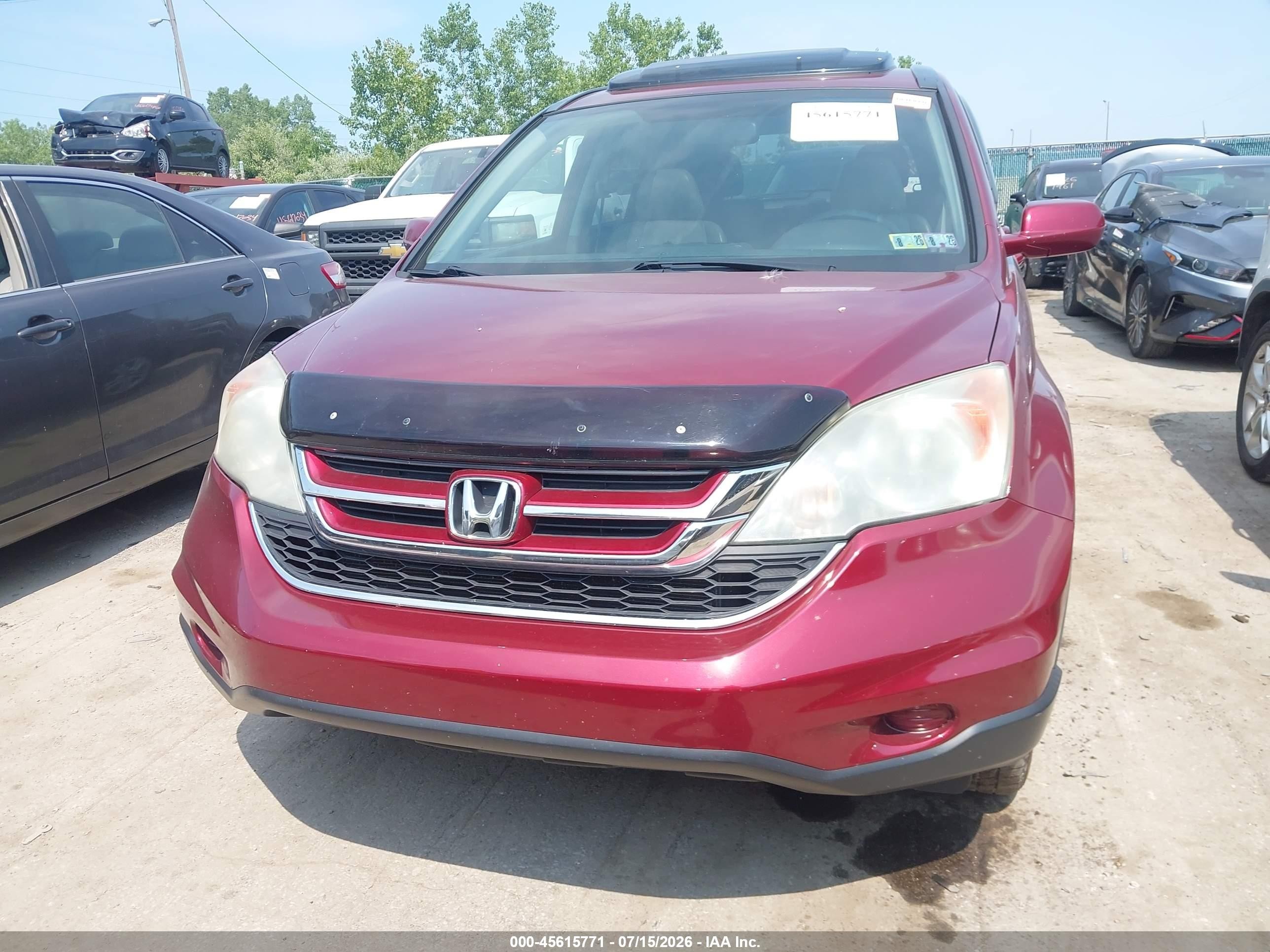 2010 Honda Cr-v Ex-l Красный vin: 5J6RE4H77AL094342