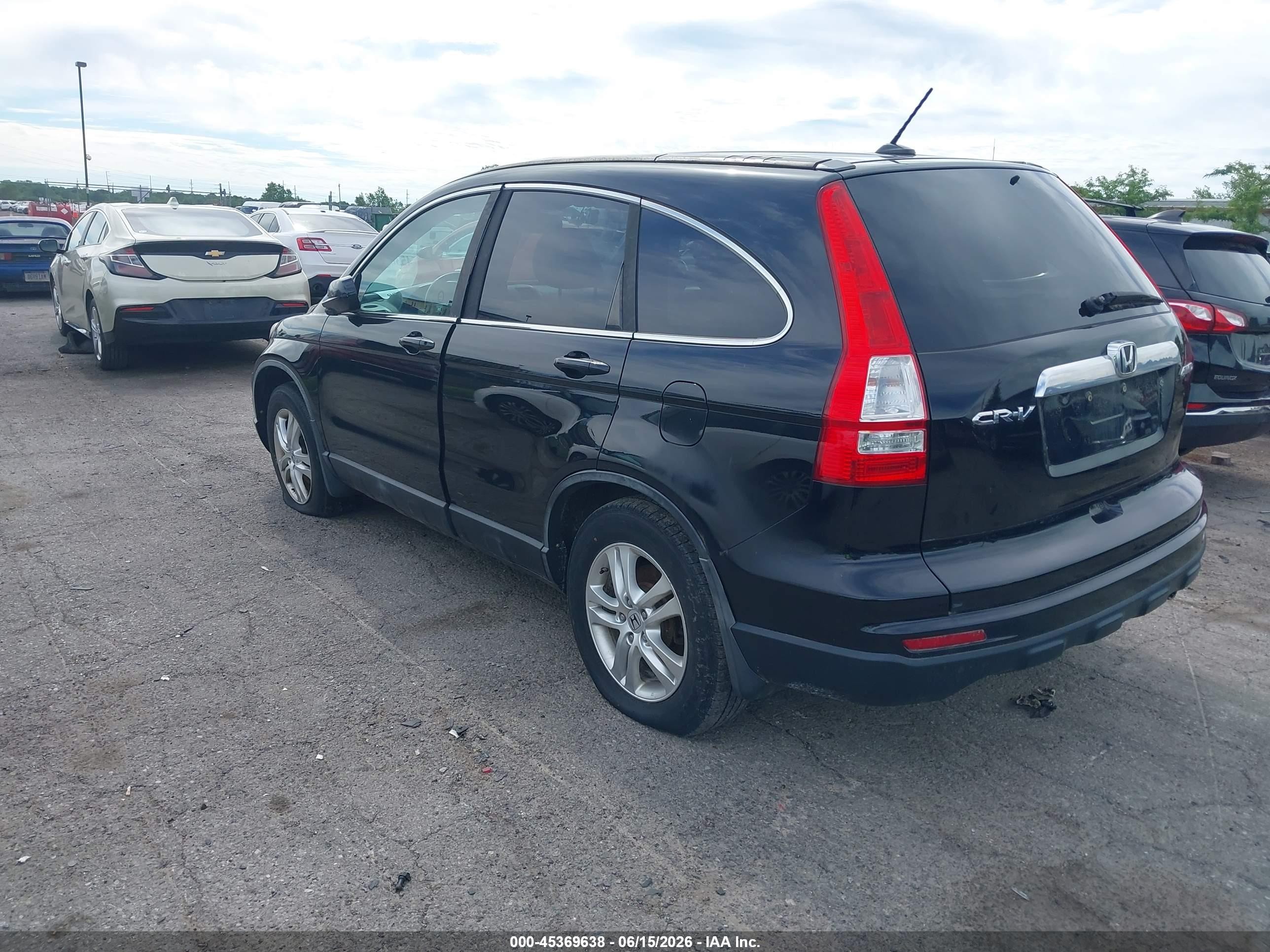2010 Honda Cr-v Ex-l Black vin: 5J6RE4H77AL810673