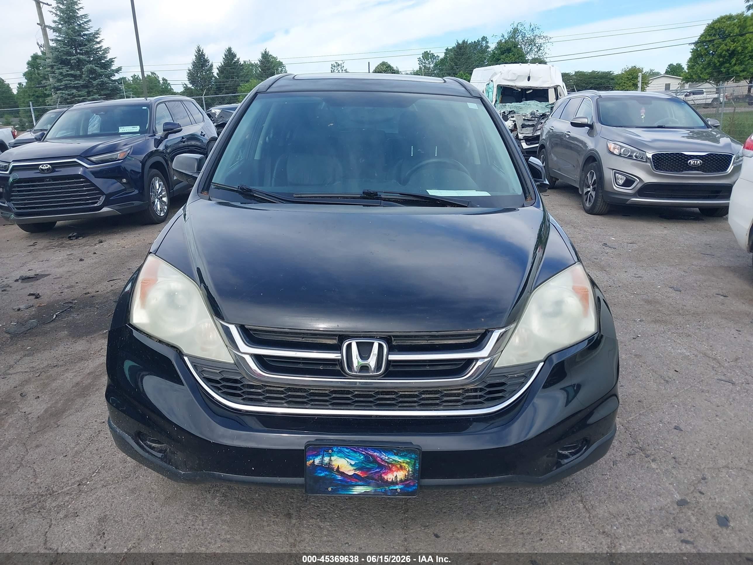 2010 Honda Cr-v Ex-l Black vin: 5J6RE4H77AL810673