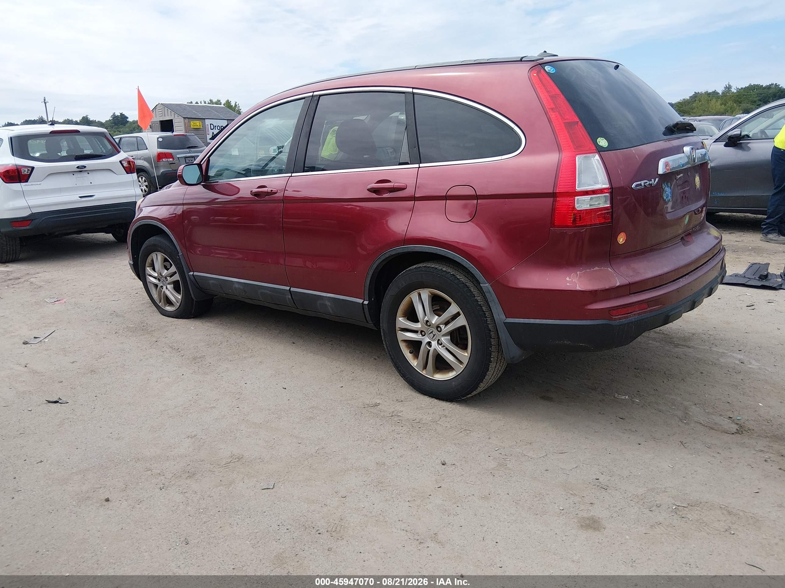 2011 Honda Cr-v Ex-l Red vin: 5J6RE4H77BL022302