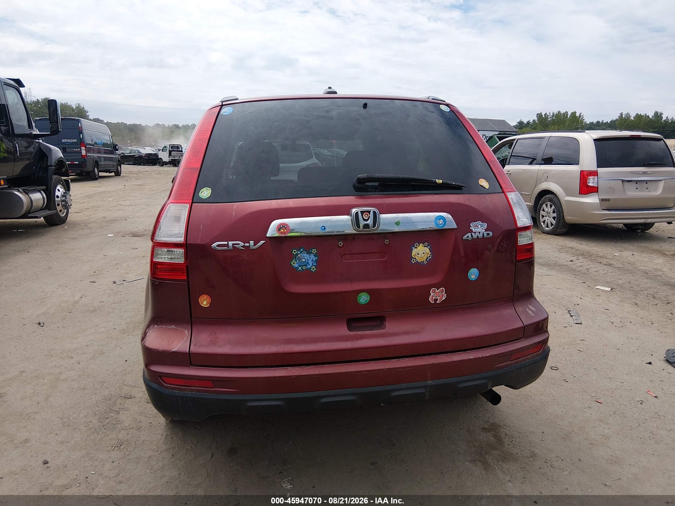 2011 Honda Cr-v Ex-l Red vin: 5J6RE4H77BL022302