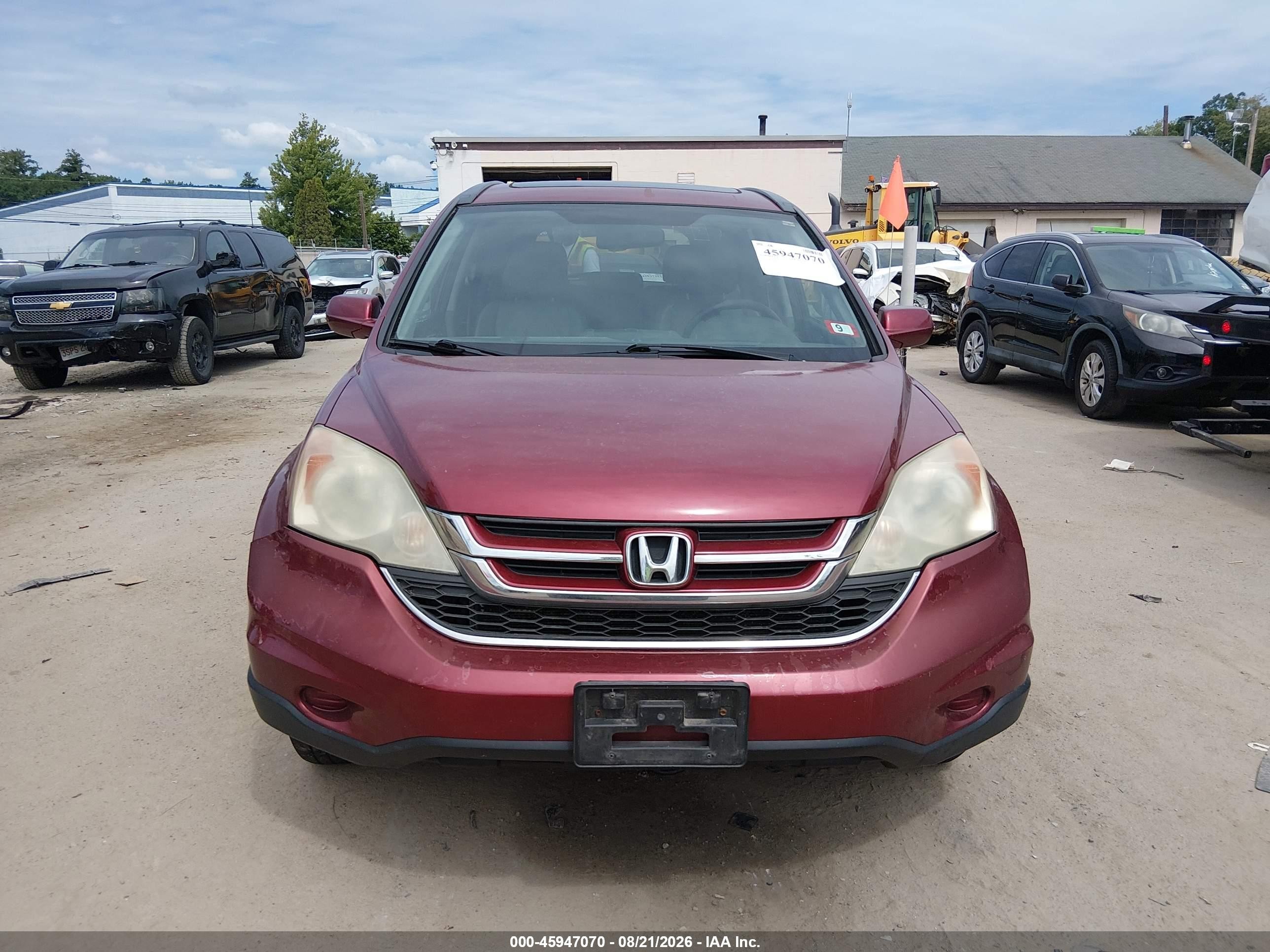2011 Honda Cr-v Ex-l Red vin: 5J6RE4H77BL022302