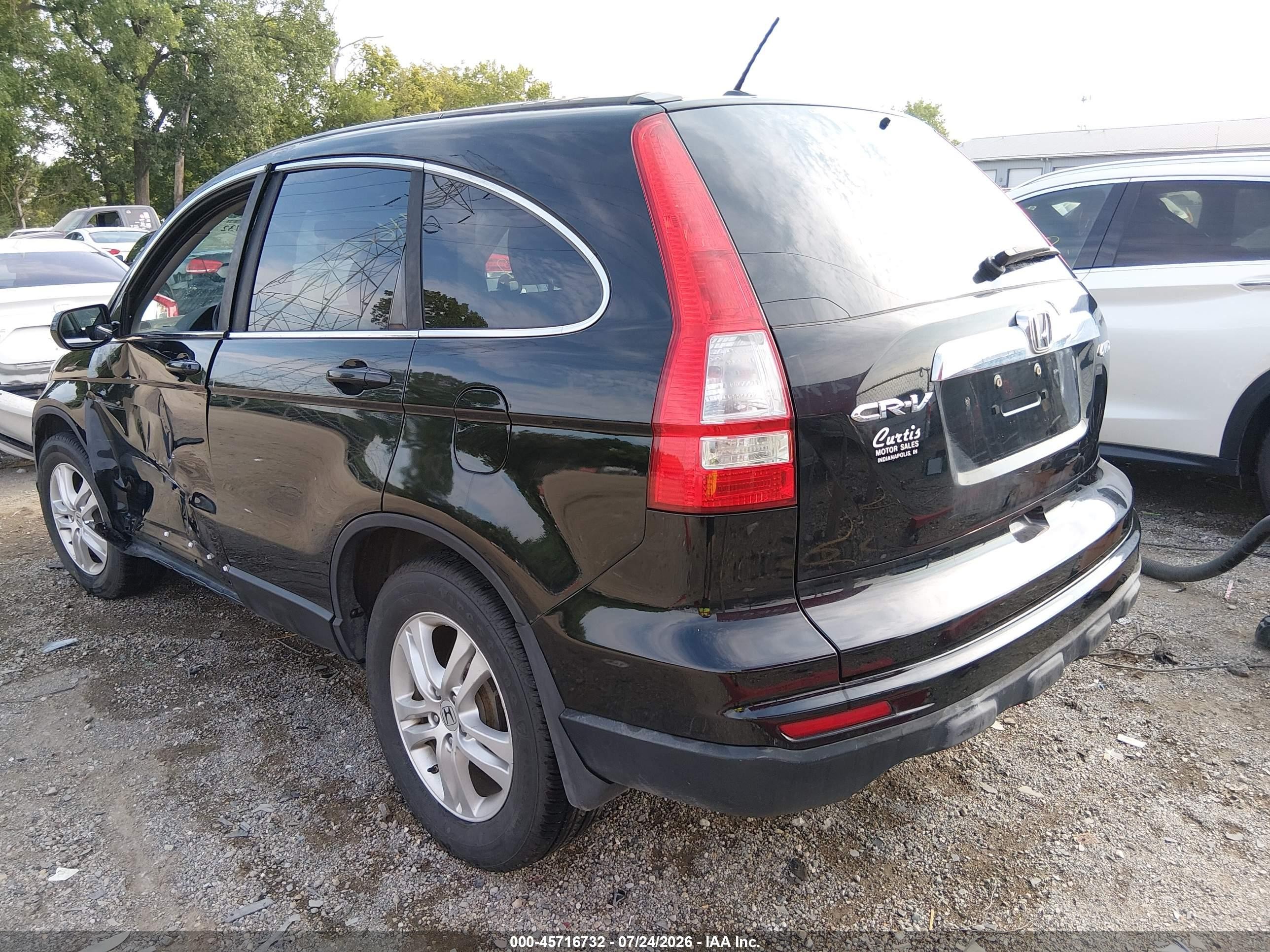 2011 Honda Cr-v Ex-l Черный vin: 5J6RE4H77BL035003