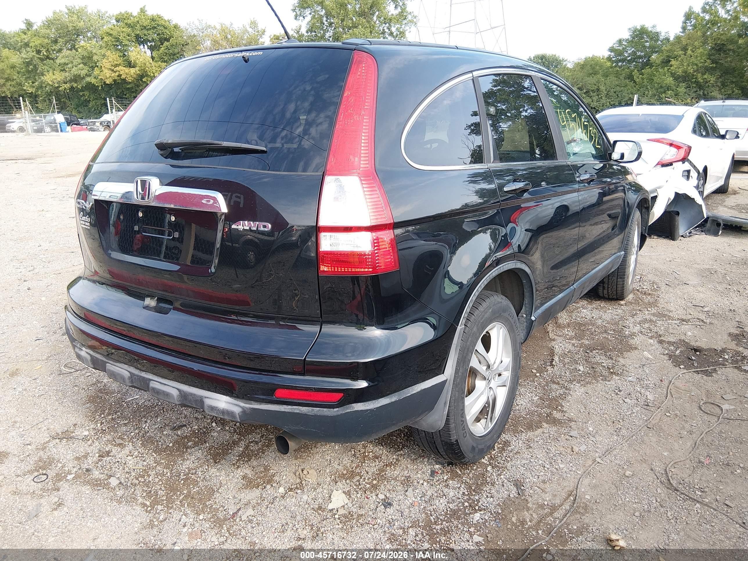2011 Honda Cr-v Ex-l Черный vin: 5J6RE4H77BL035003