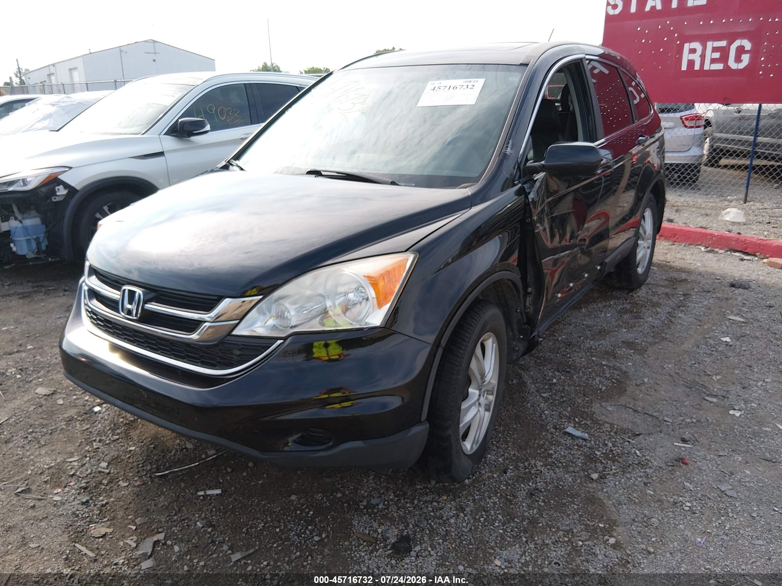 2011 Honda Cr-v Ex-l Черный vin: 5J6RE4H77BL035003