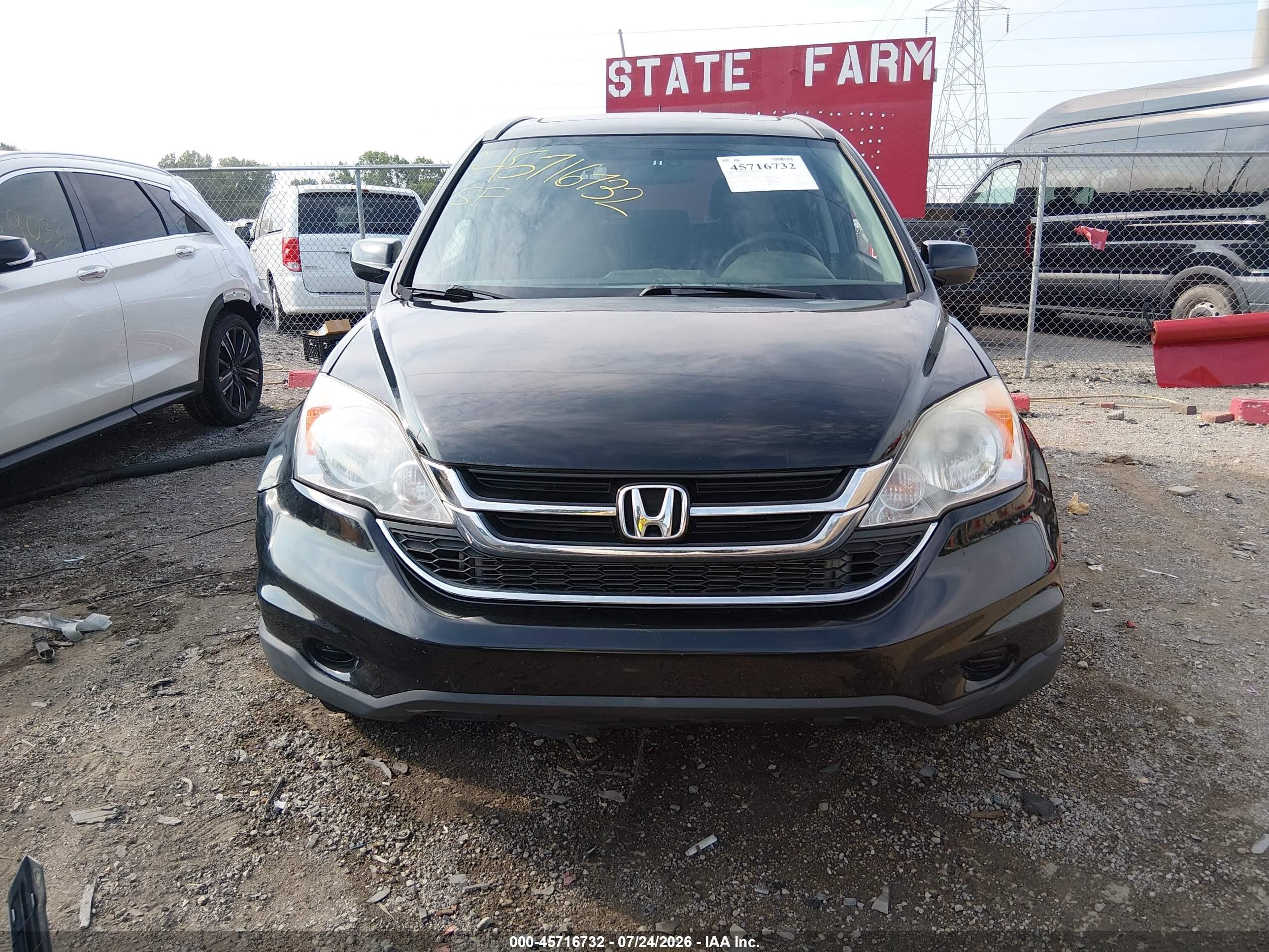 2011 Honda Cr-v Ex-l Черный vin: 5J6RE4H77BL035003