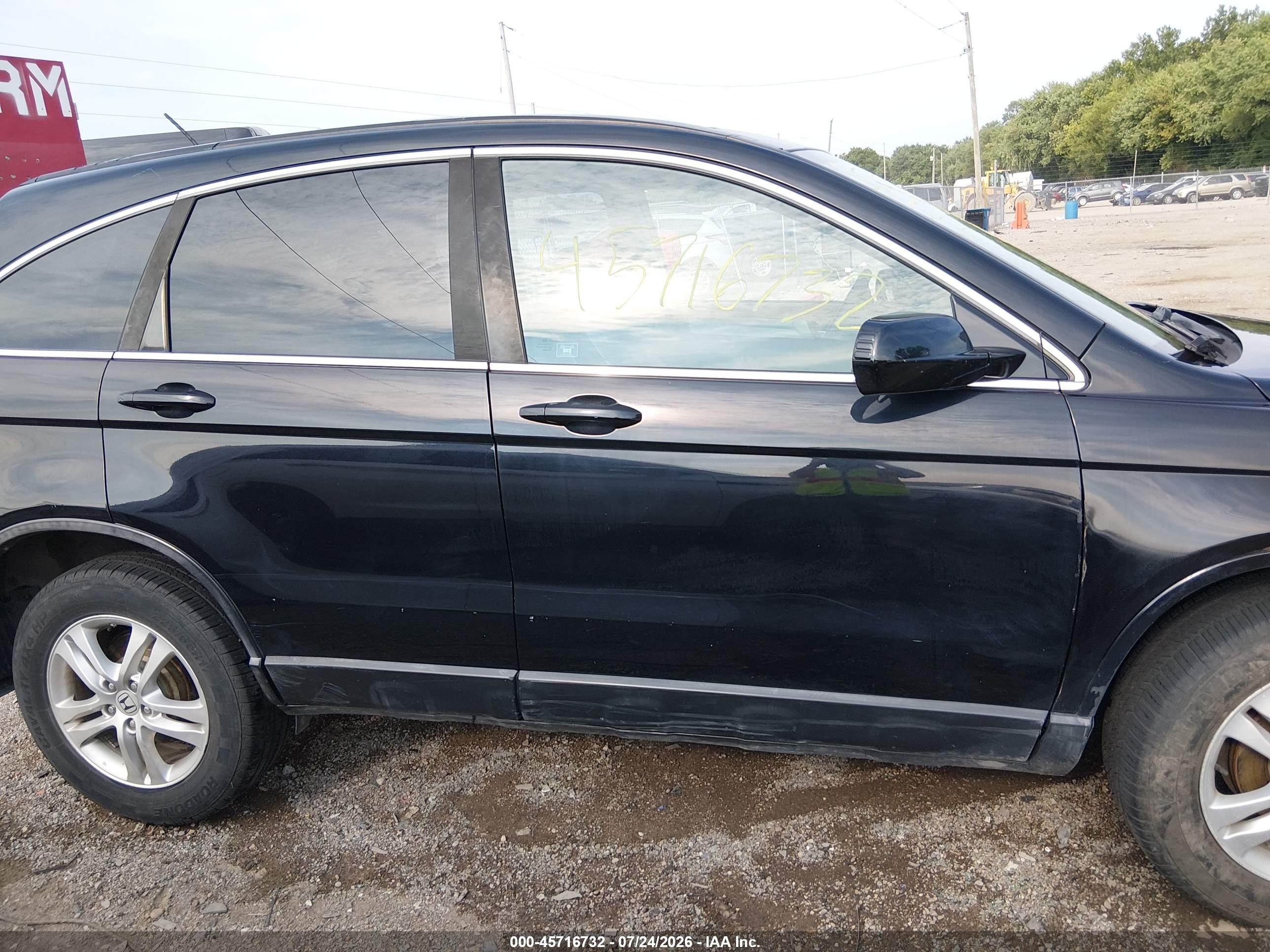 2011 Honda Cr-v Ex-l Черный vin: 5J6RE4H77BL035003