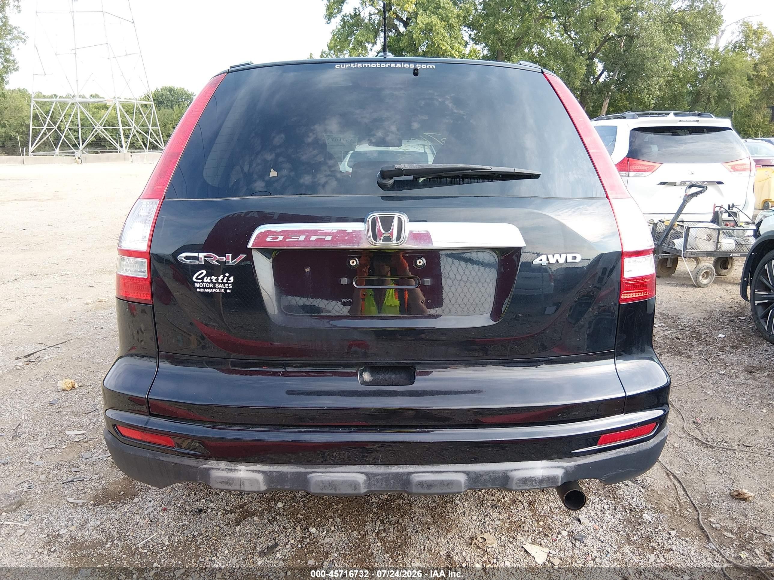 2011 Honda Cr-v Ex-l Черный vin: 5J6RE4H77BL035003