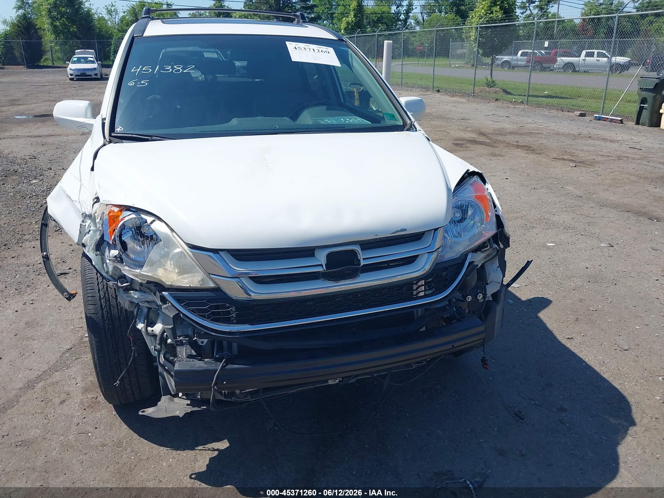 2011 Honda Cr-v Ex-l White vin: 5J6RE4H77BL111545