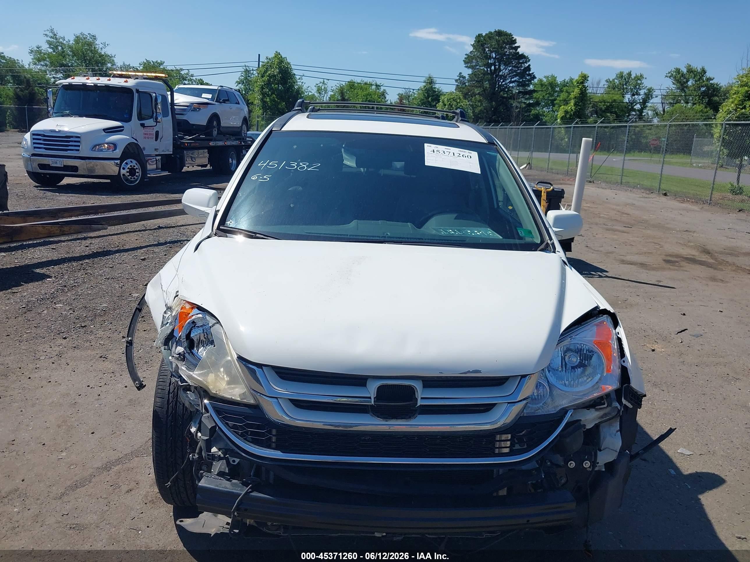 2011 Honda Cr-v Ex-l White vin: 5J6RE4H77BL111545