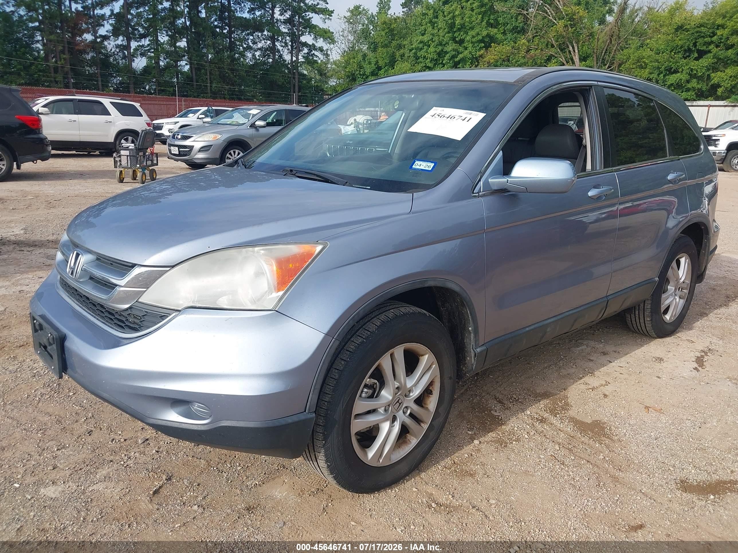2011 Honda Cr-v Ex-l Light Blue vin: 5J6RE4H77BL118480