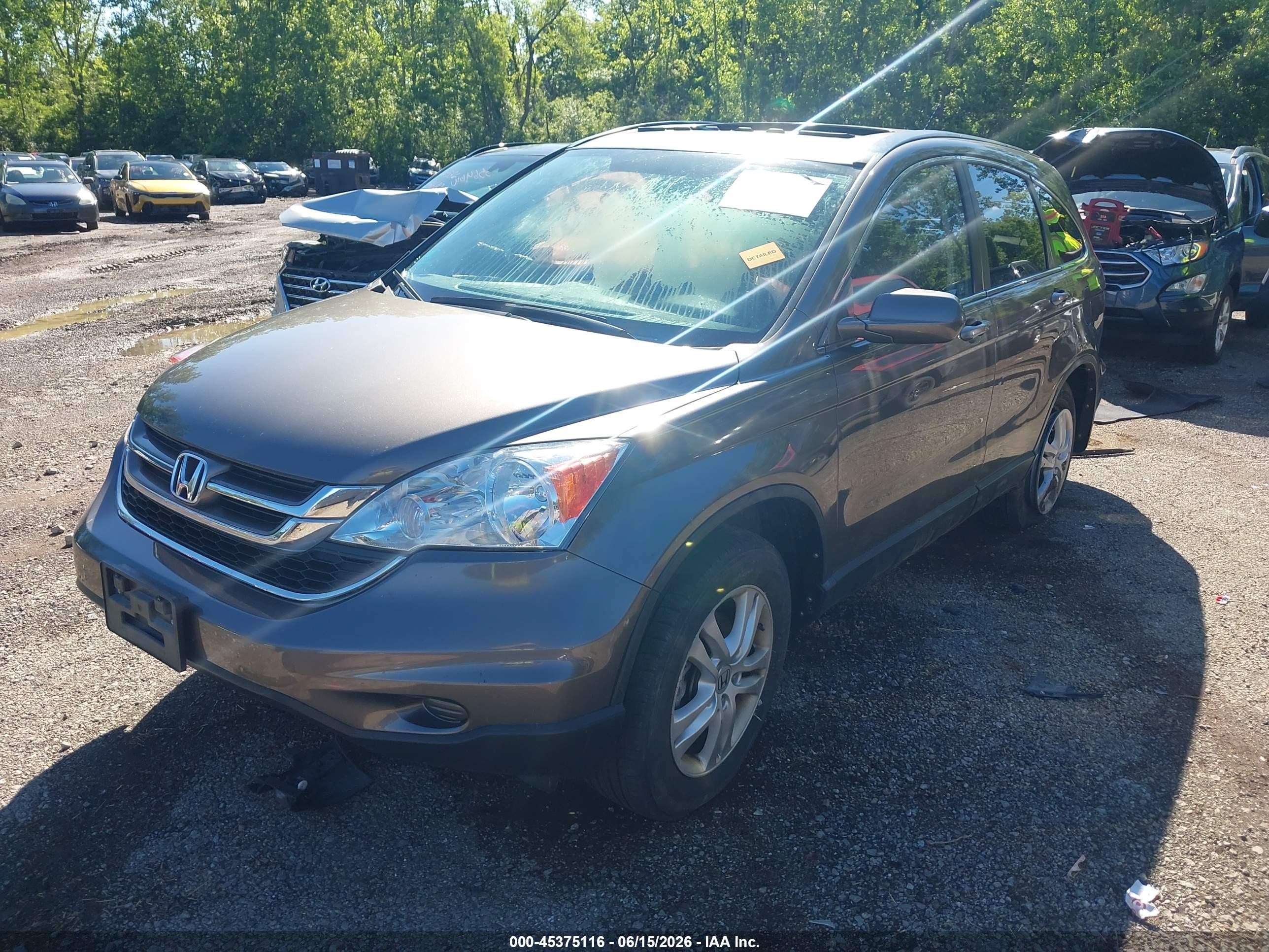 2010 Honda Cr-v Ex-l Gray vin: 5J6RE4H78AL001506