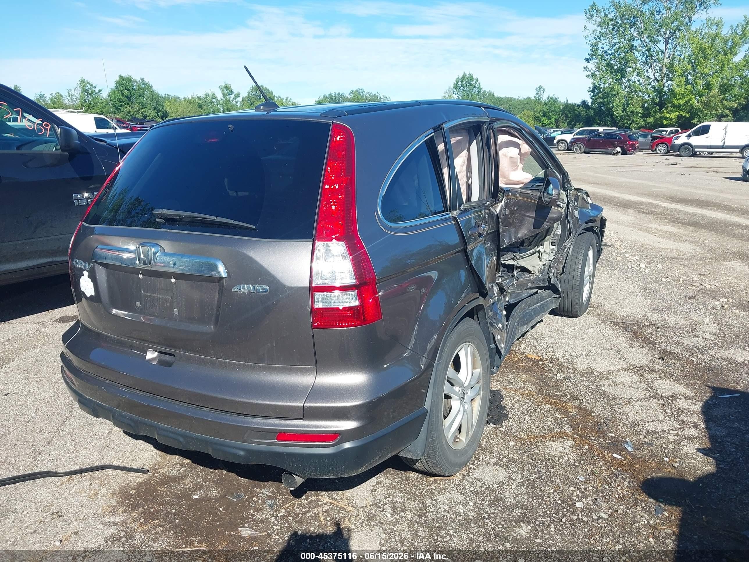 2010 Honda Cr-v Ex-l Gray vin: 5J6RE4H78AL001506