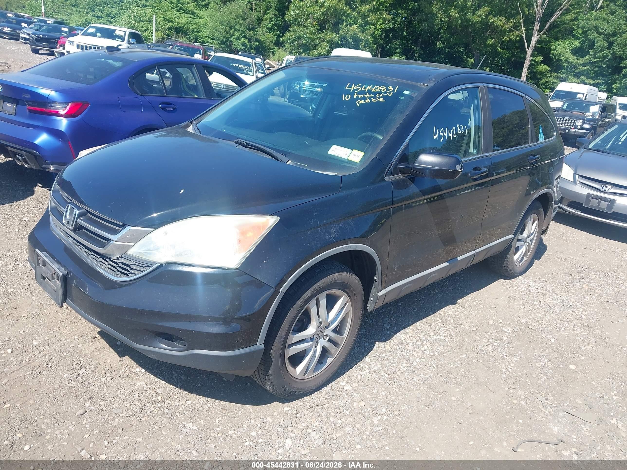 2010 Honda Cr-v Ex-l Черный vin: 5J6RE4H78AL005295