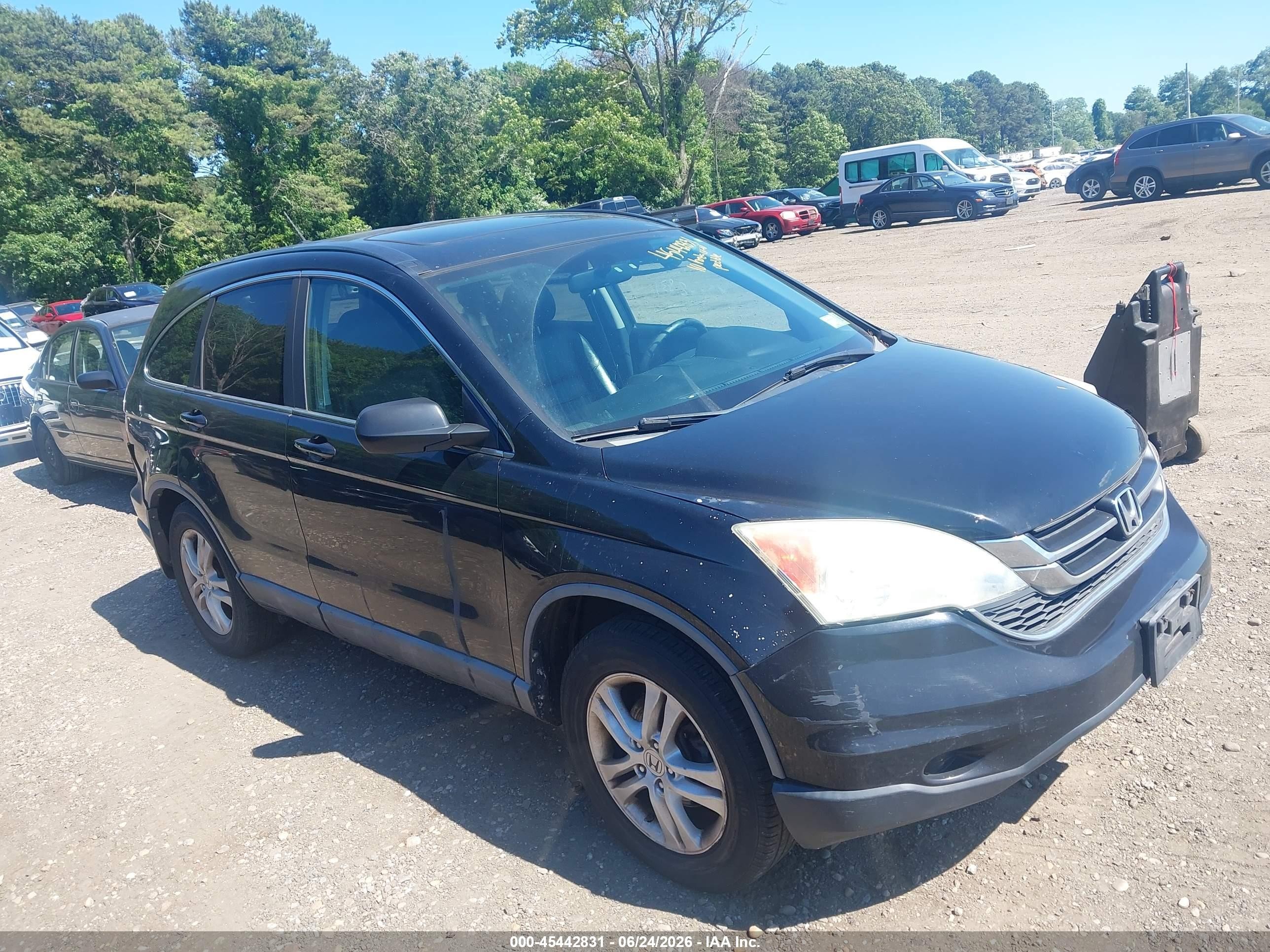 2010 Honda Cr-v Ex-l Черный vin: 5J6RE4H78AL005295