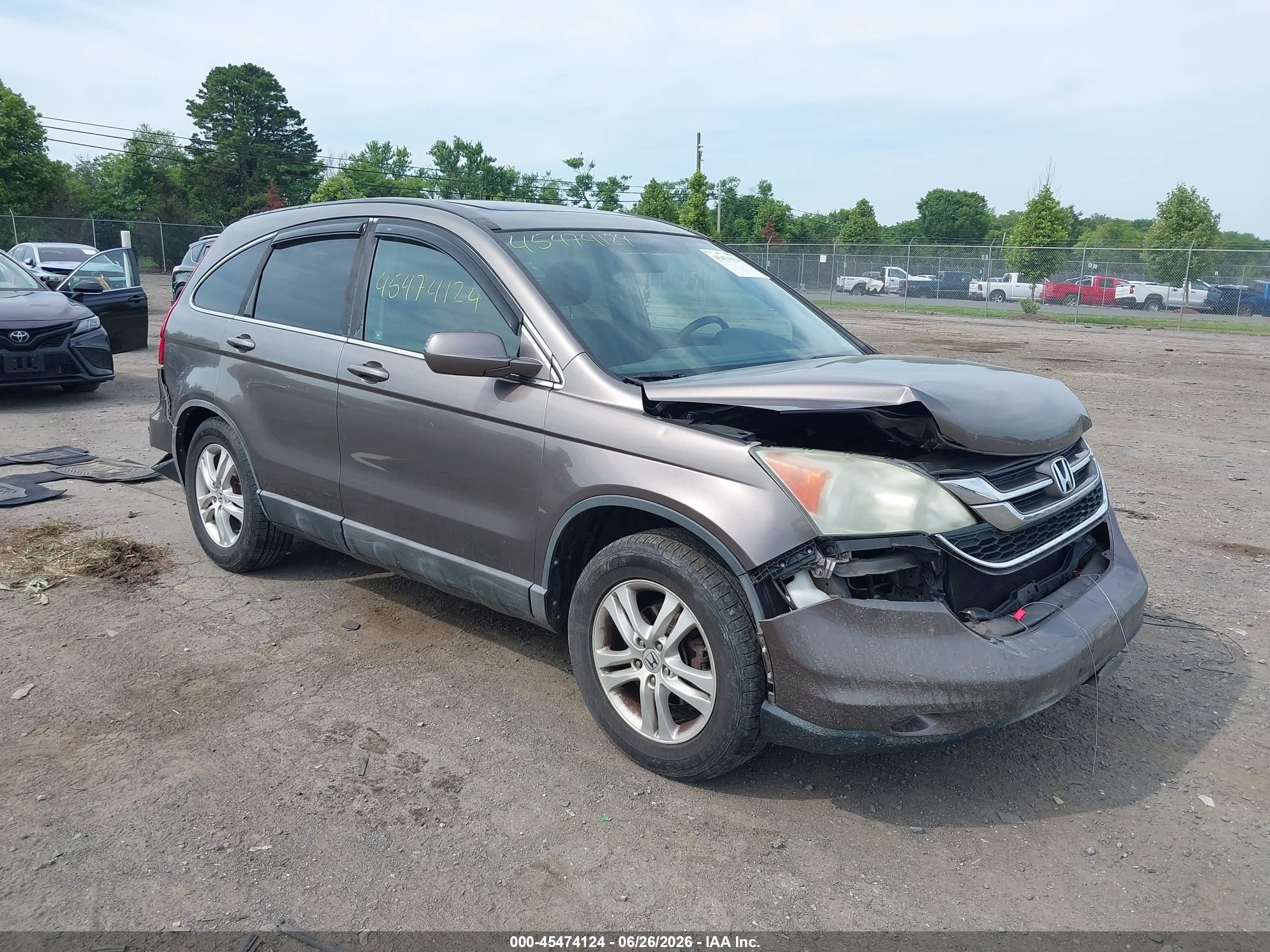 2010 Honda Cr-v Ex-l Gray vin: 5J6RE4H78AL018032