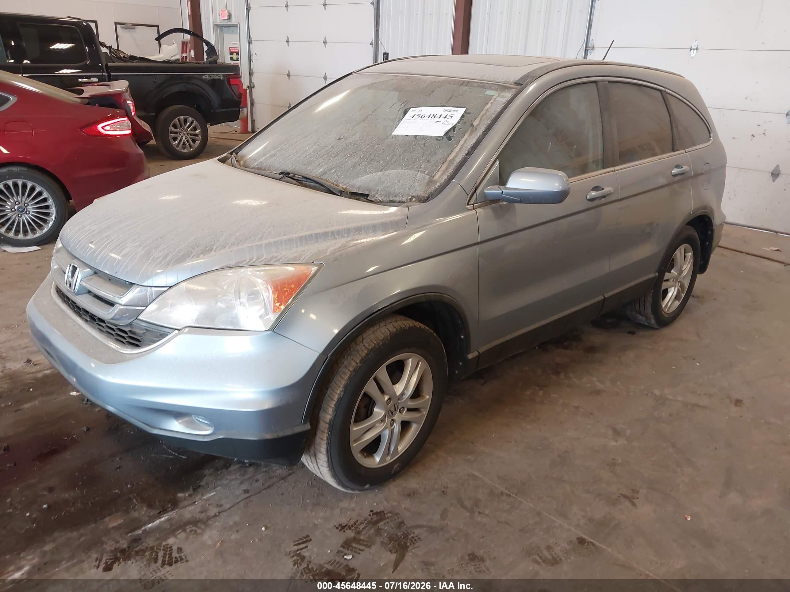 2010 Honda Cr-v Ex-l Blue vin: 5J6RE4H78AL040791