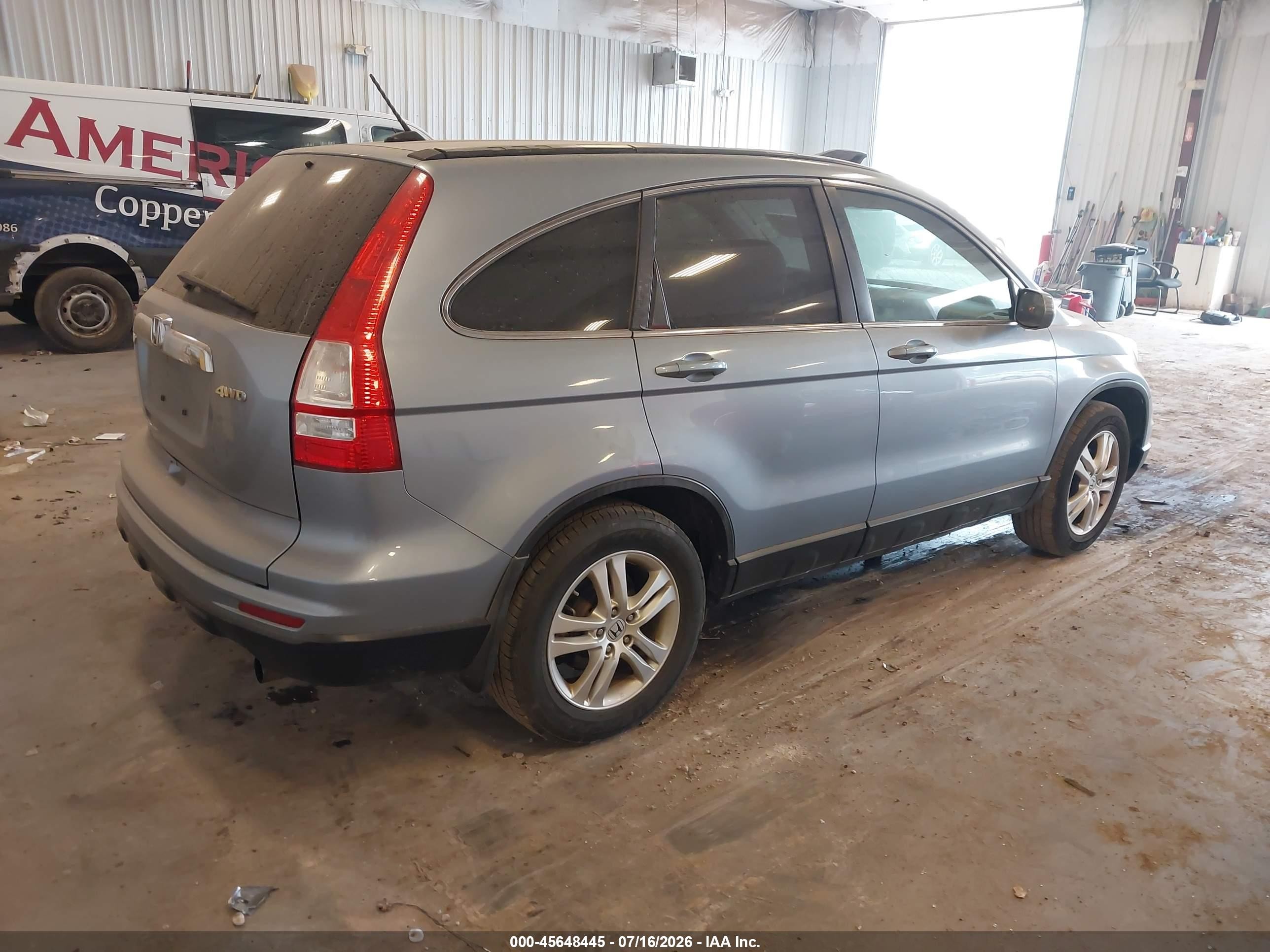 2010 Honda Cr-v Ex-l Blue vin: 5J6RE4H78AL040791