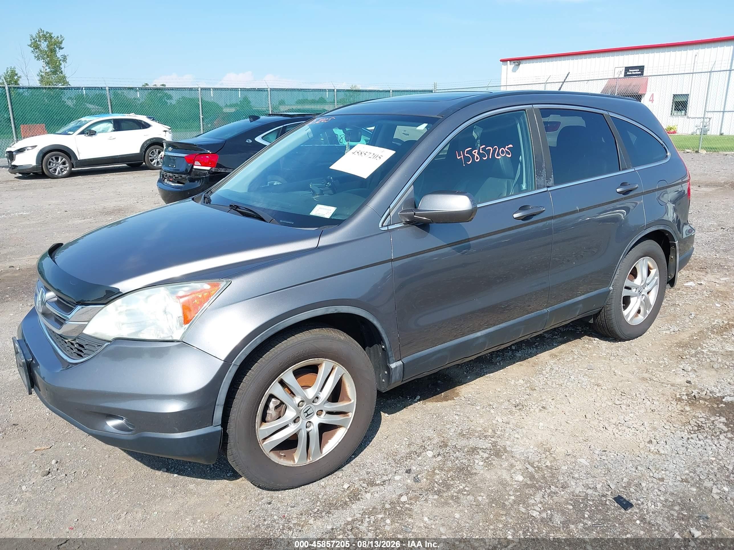 2010 Honda Cr-v Ex-l Gray vin: 5J6RE4H78AL041164