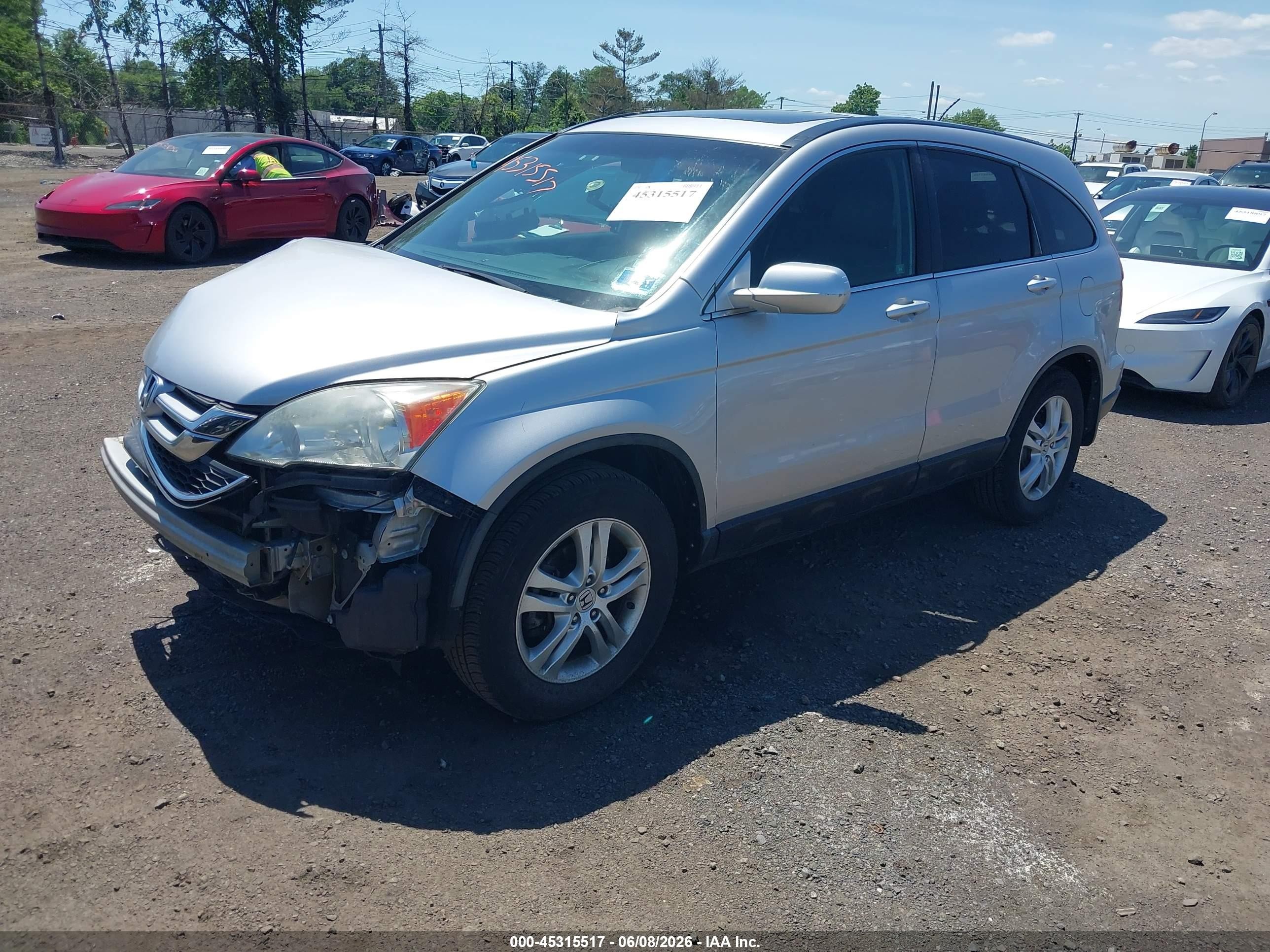 2010 Honda Cr-v Ex-l Silver vin: 5J6RE4H78AL083057