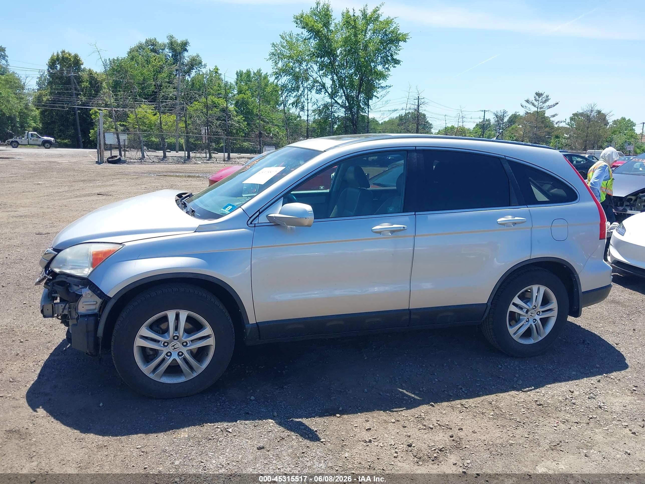 2010 Honda Cr-v Ex-l Silver vin: 5J6RE4H78AL083057
