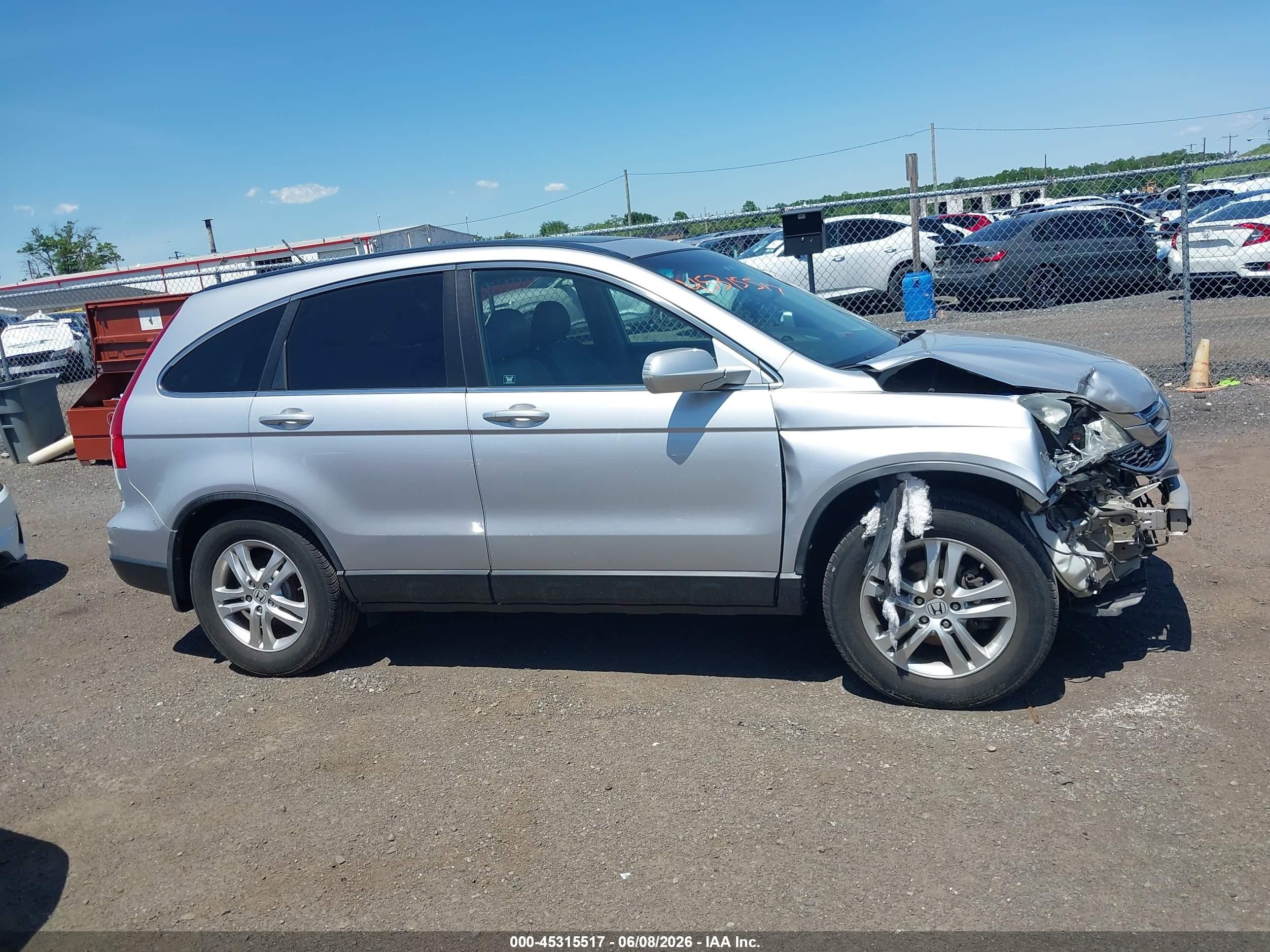 2010 Honda Cr-v Ex-l Silver vin: 5J6RE4H78AL083057