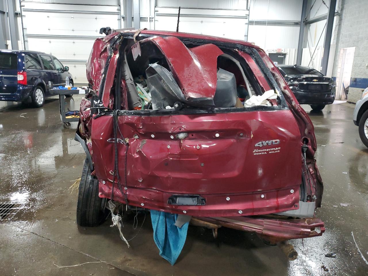 2011 Honda Cr-v Exl Maroon vin: 5J6RE4H78BL070424
