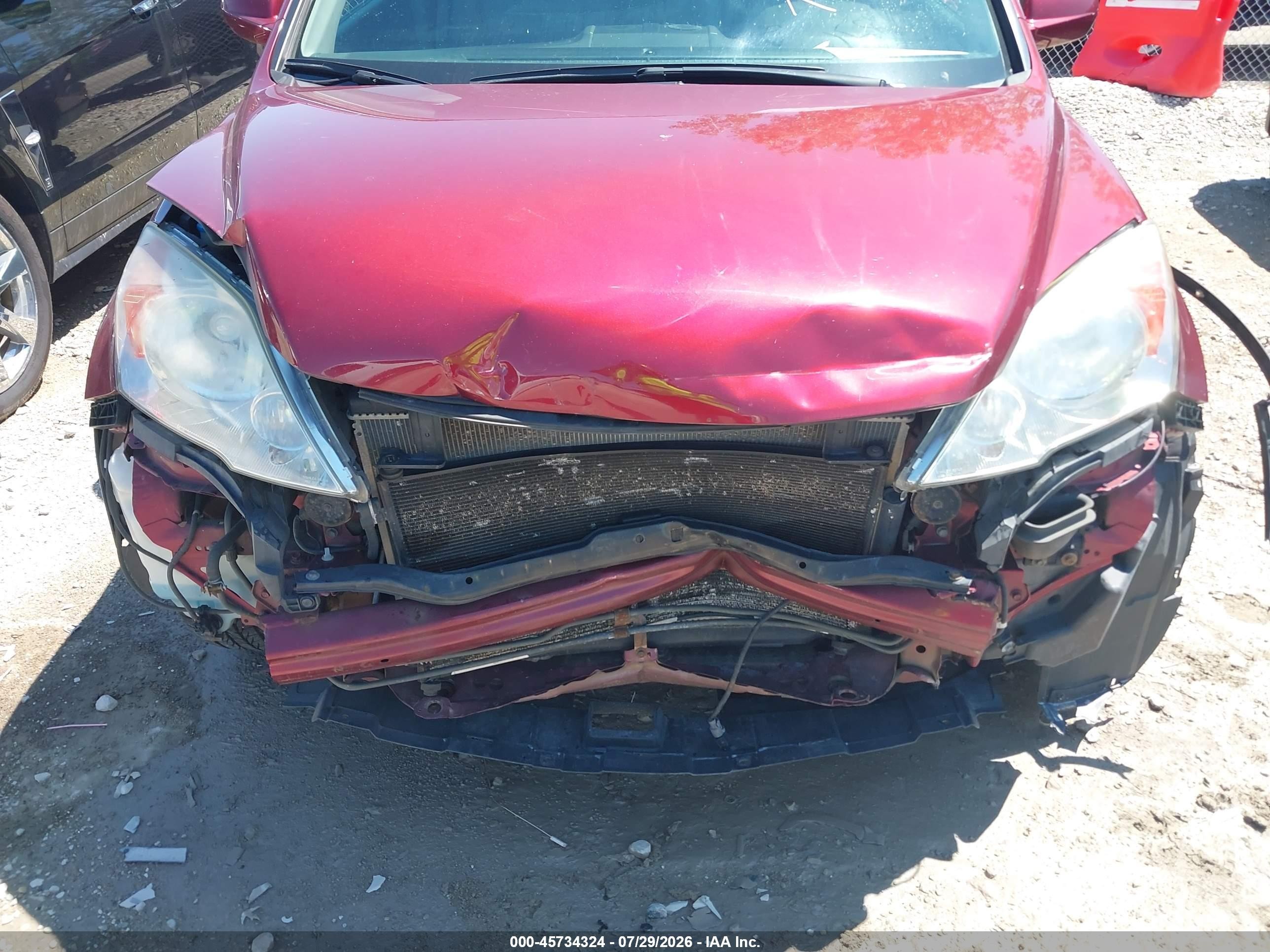 2010 Honda Cr-v Ex-l Red vin: 5J6RE4H79AL047894