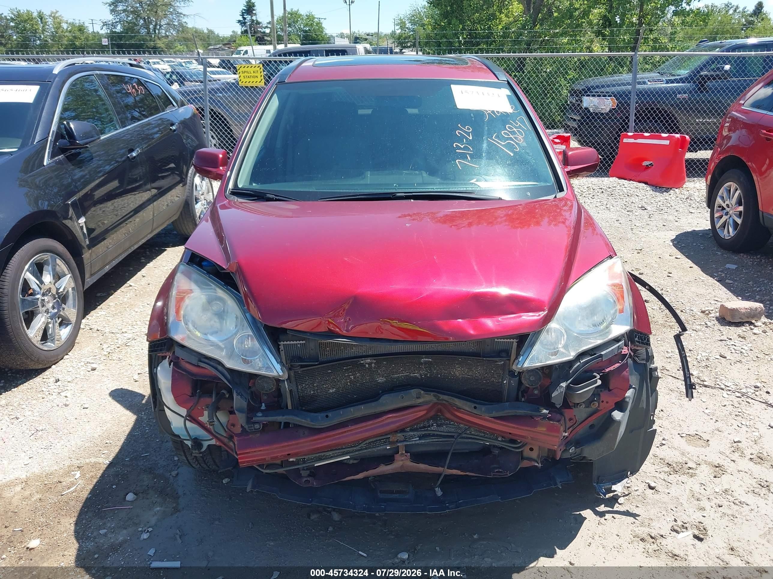 2010 Honda Cr-v Ex-l Red vin: 5J6RE4H79AL047894