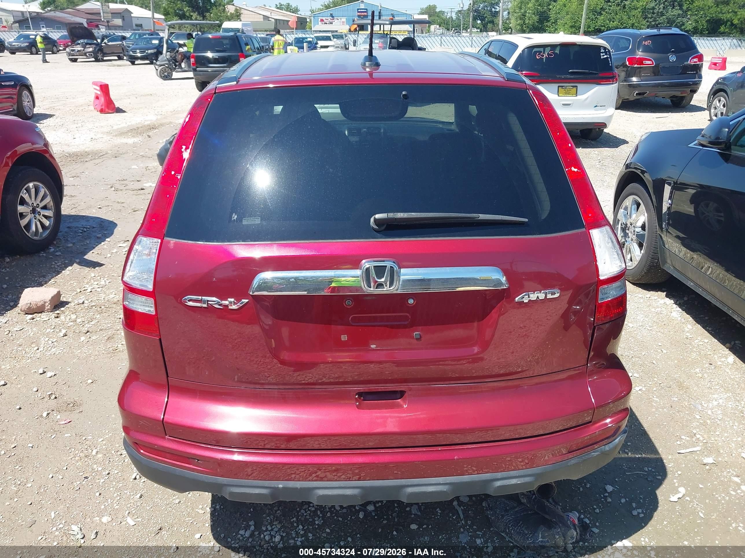 2010 Honda Cr-v Ex-l Red vin: 5J6RE4H79AL047894