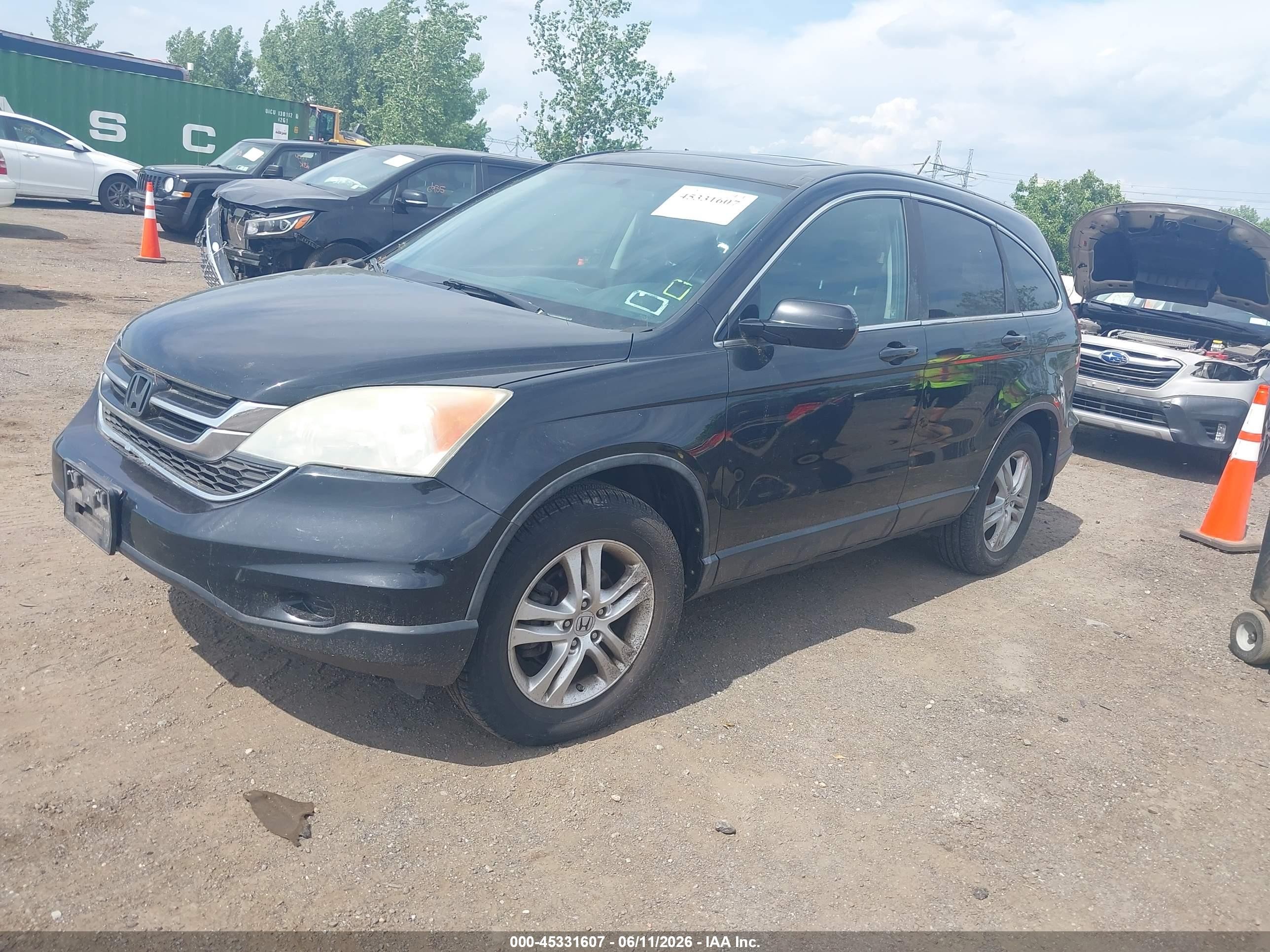 2010 Honda Cr-v Ex-l Black vin: 5J6RE4H79AL056191