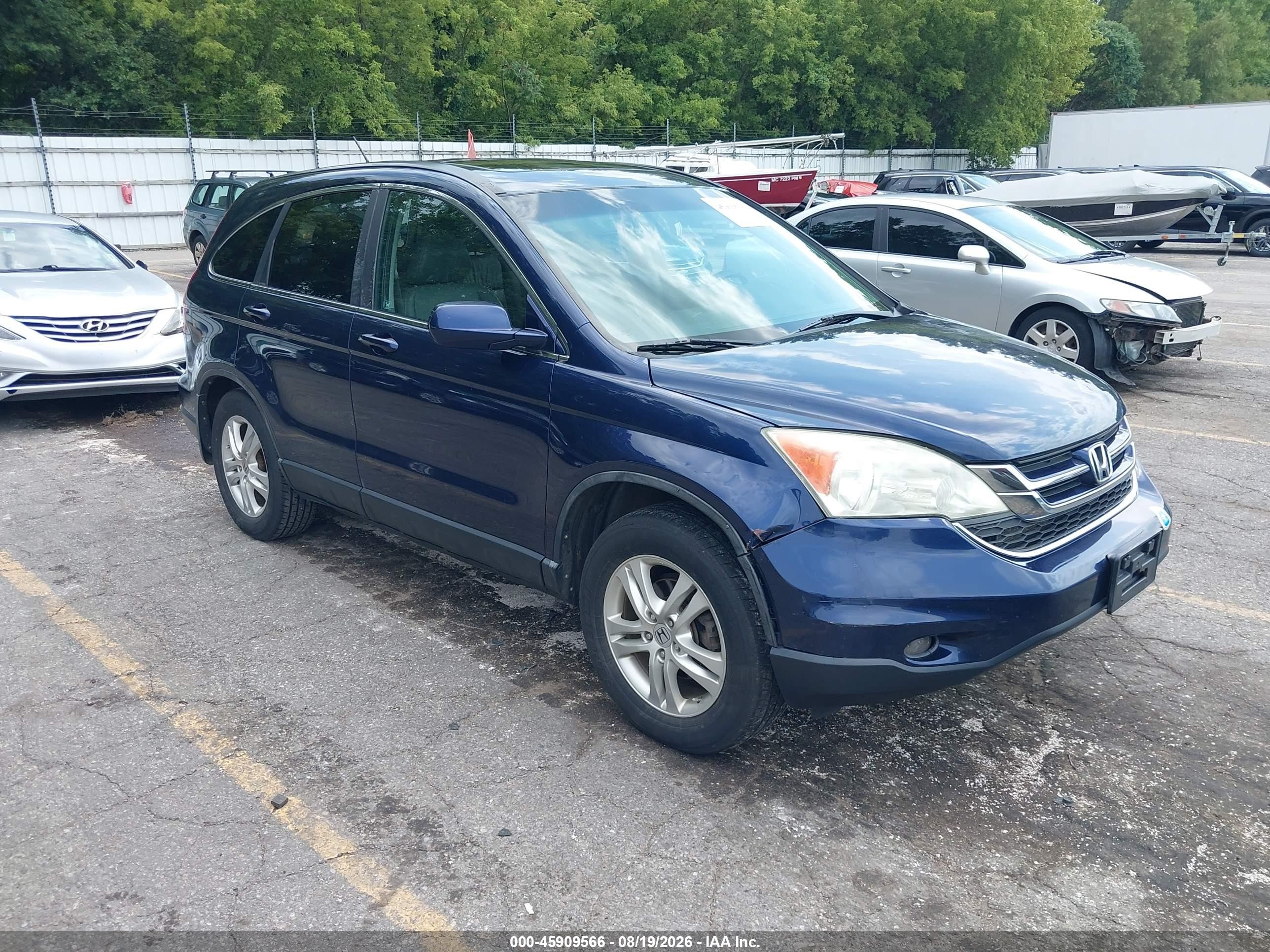 2010 Honda Cr-v Ex-l Navy vin: 5J6RE4H79AL096819