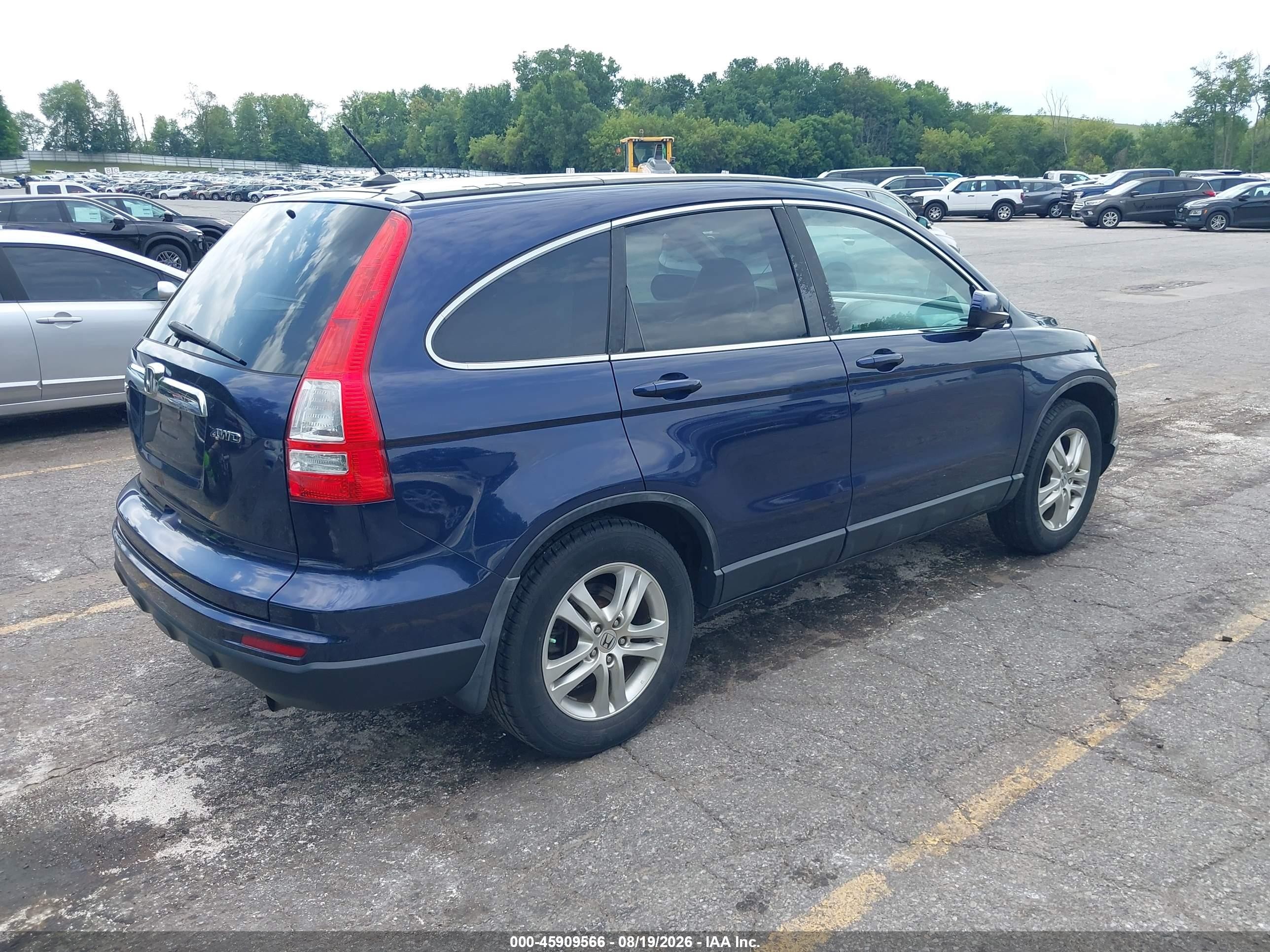 2010 Honda Cr-v Ex-l Navy vin: 5J6RE4H79AL096819