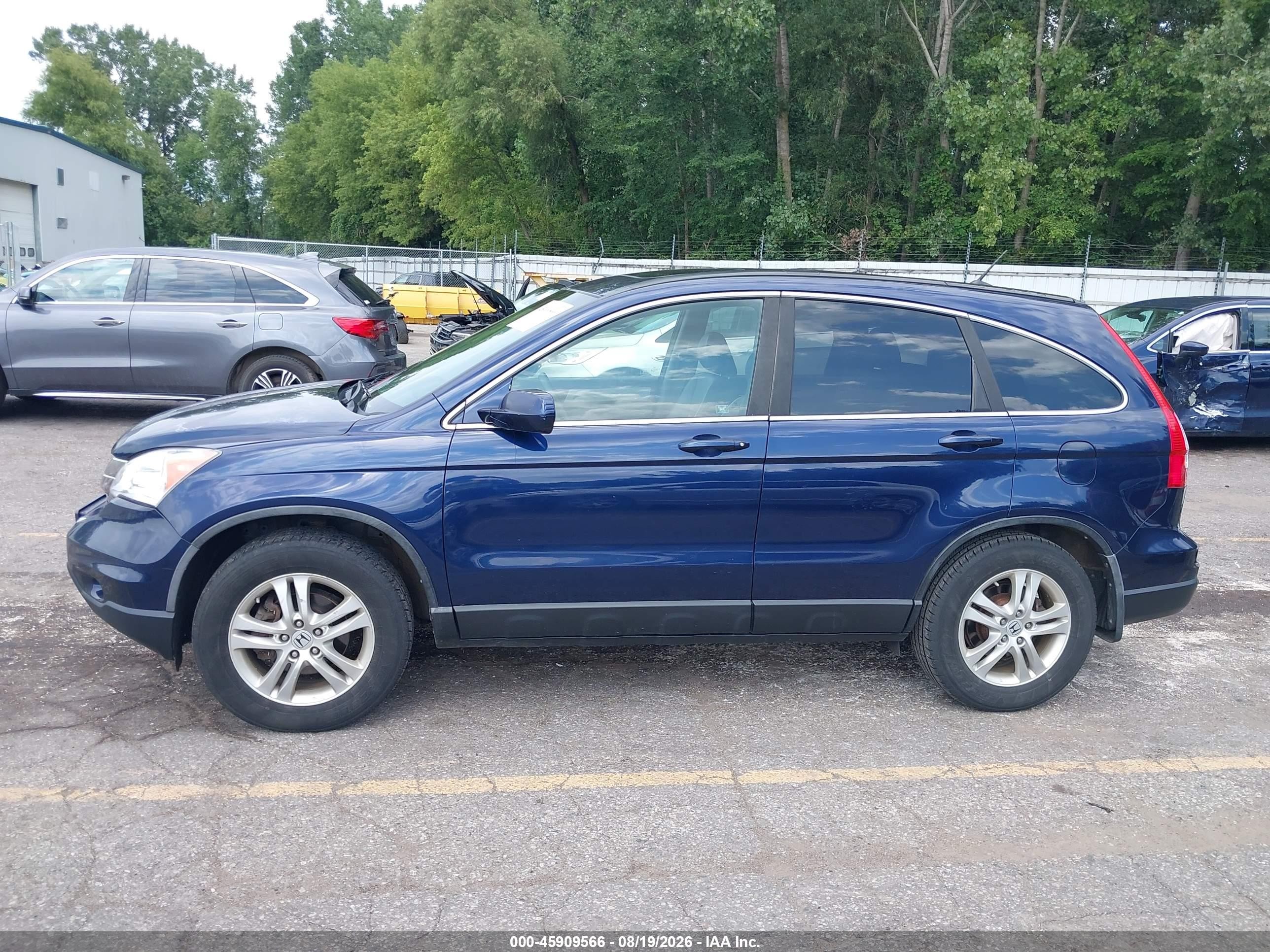 2010 Honda Cr-v Ex-l Navy vin: 5J6RE4H79AL096819