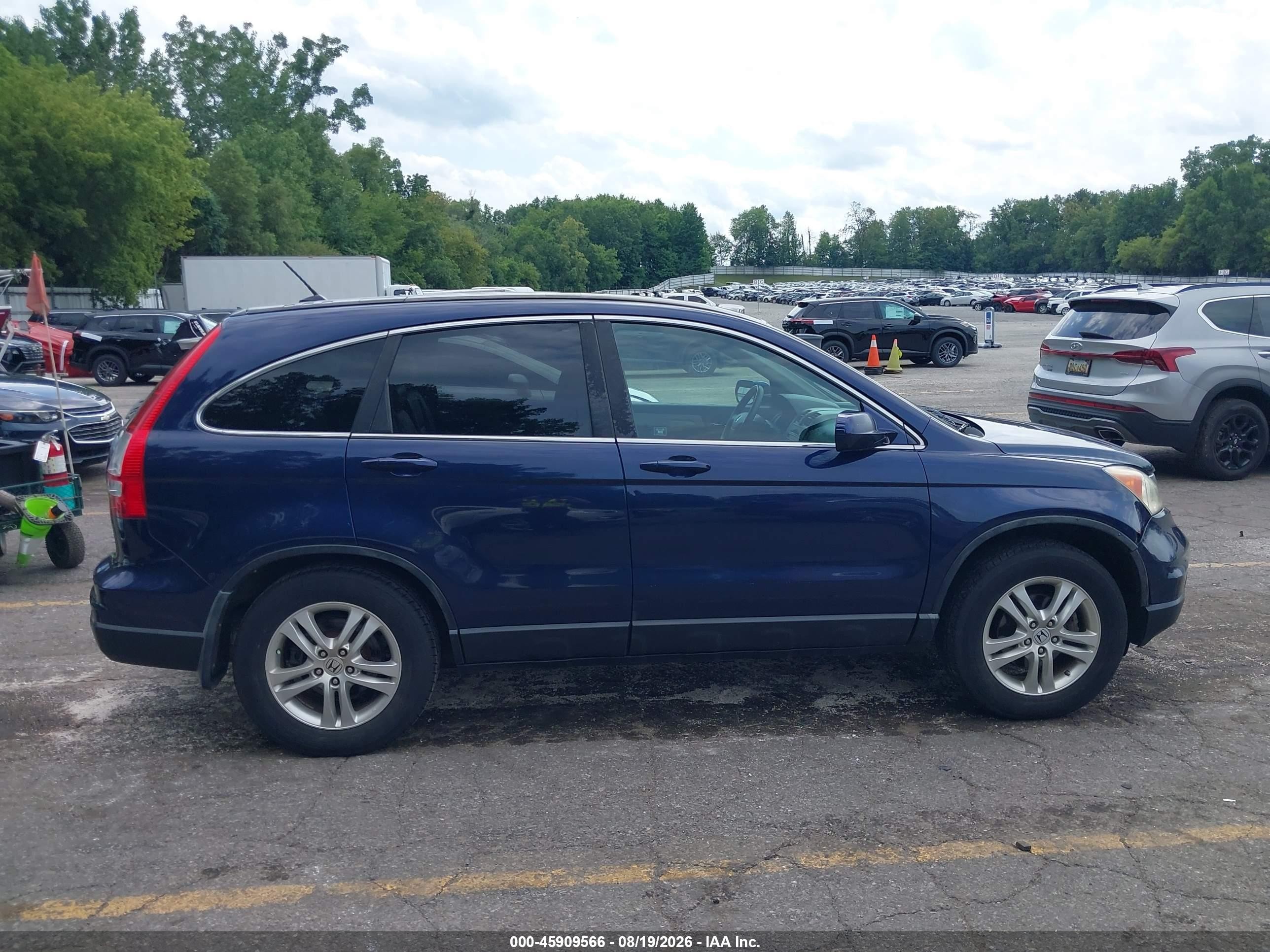 2010 Honda Cr-v Ex-l Navy vin: 5J6RE4H79AL096819