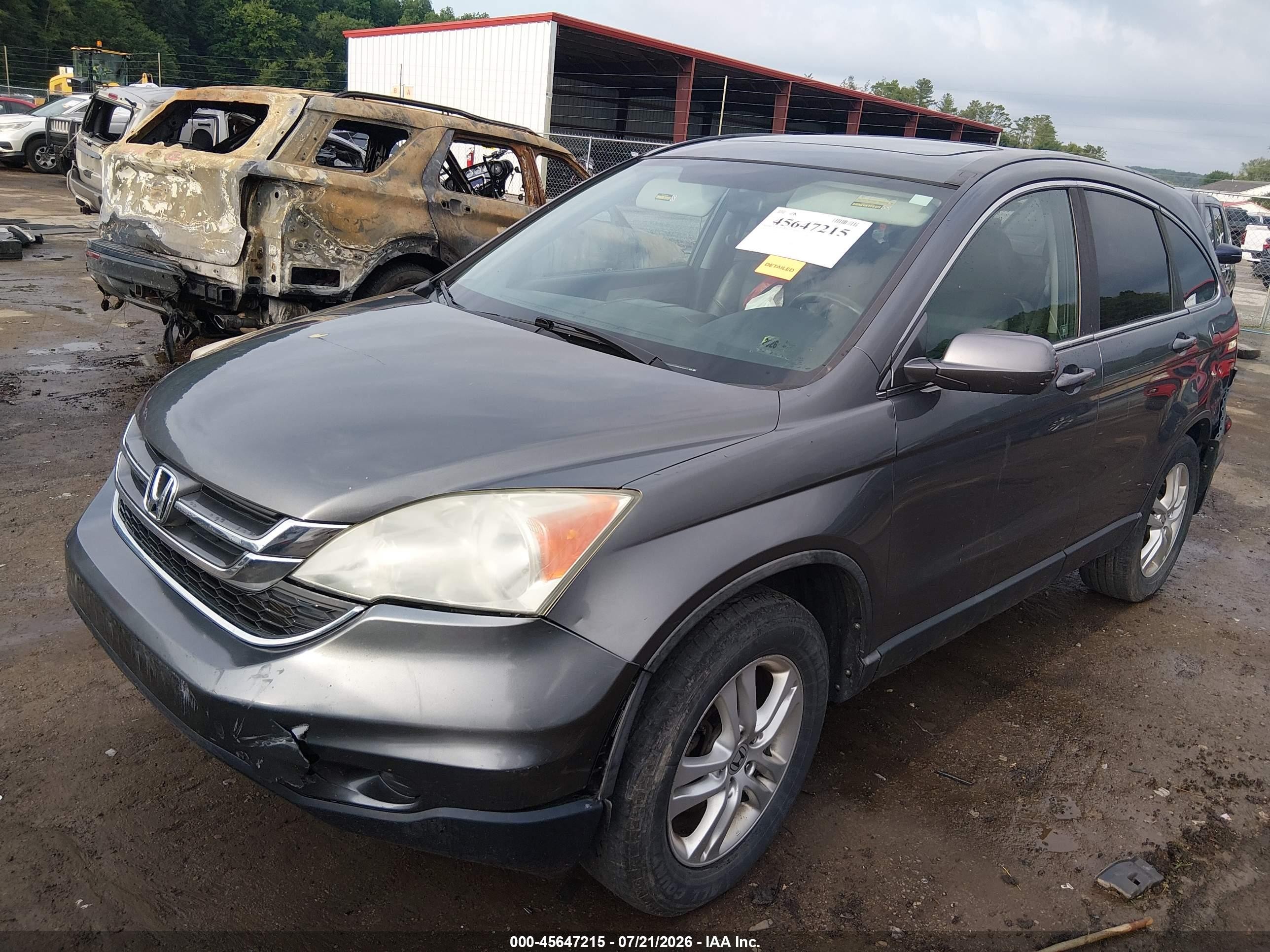 2011 Honda Cr-v Ex-l Gray vin: 5J6RE4H79BL009387