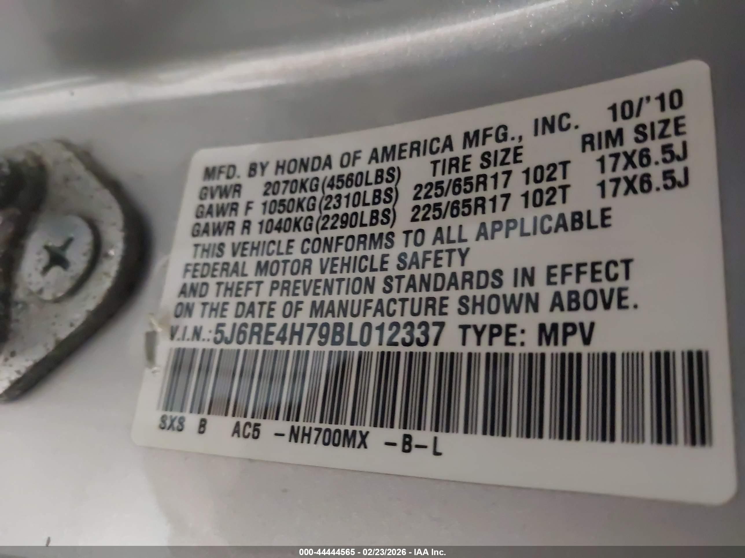 2011 Honda Cr-v Ex-l Silver vin: 5J6RE4H79BL012337