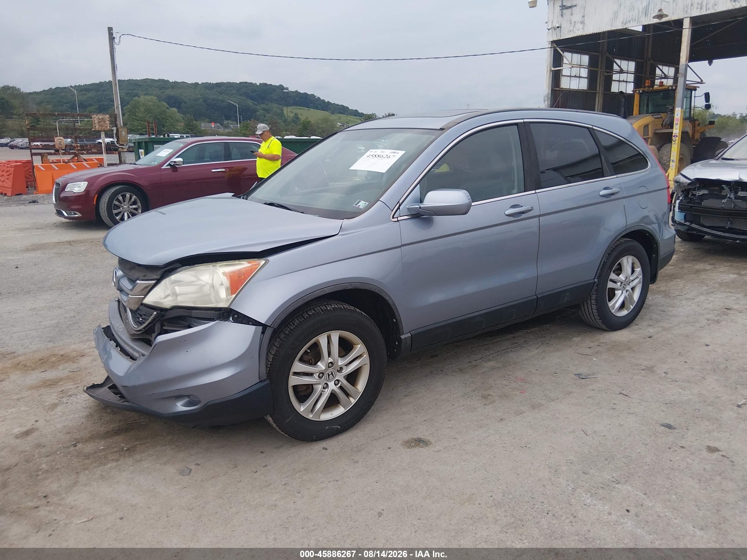 2011 Honda Cr-v Ex-l Light Blue vin: 5J6RE4H79BL017165