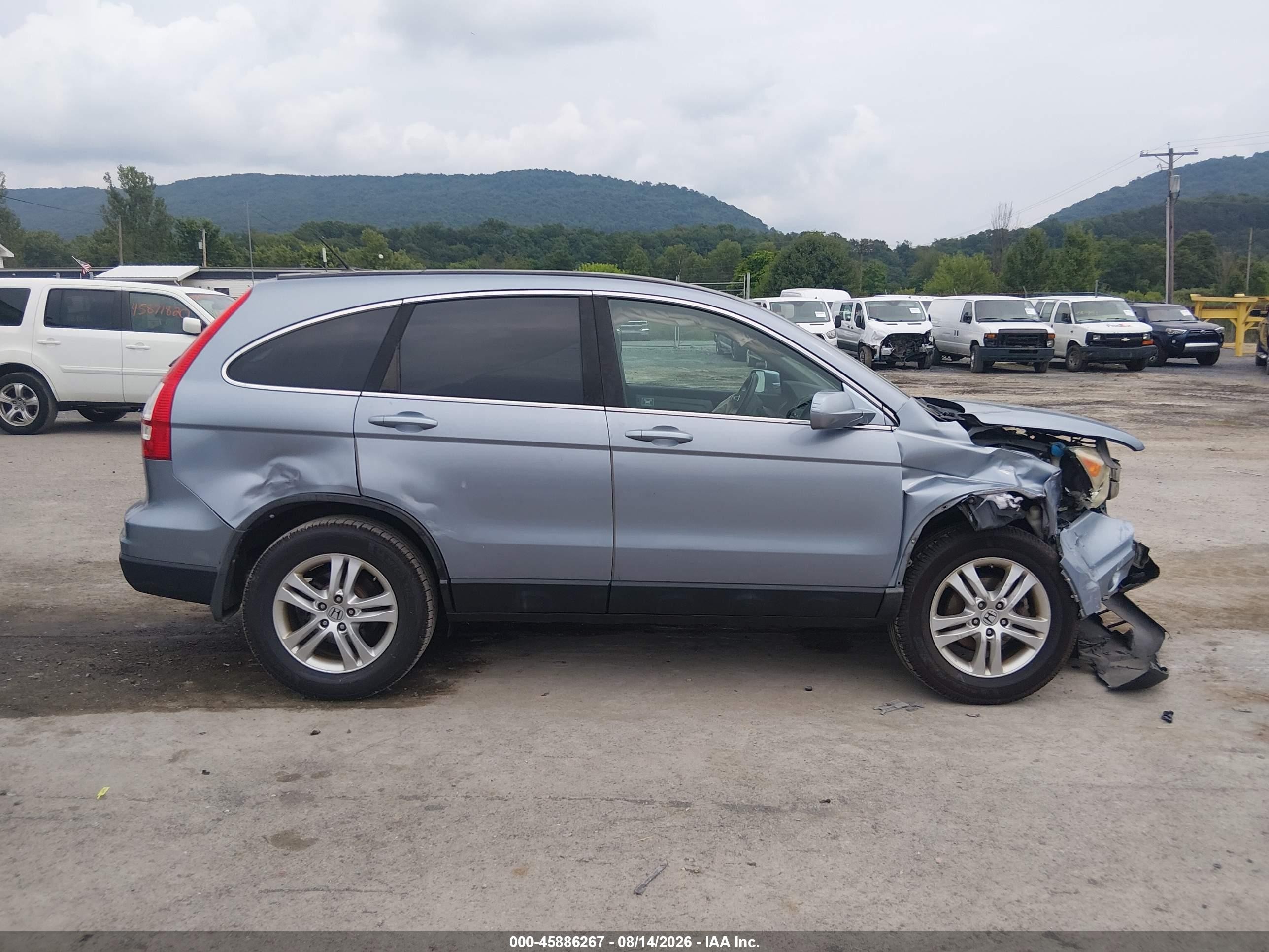2011 Honda Cr-v Ex-l Light Blue vin: 5J6RE4H79BL017165