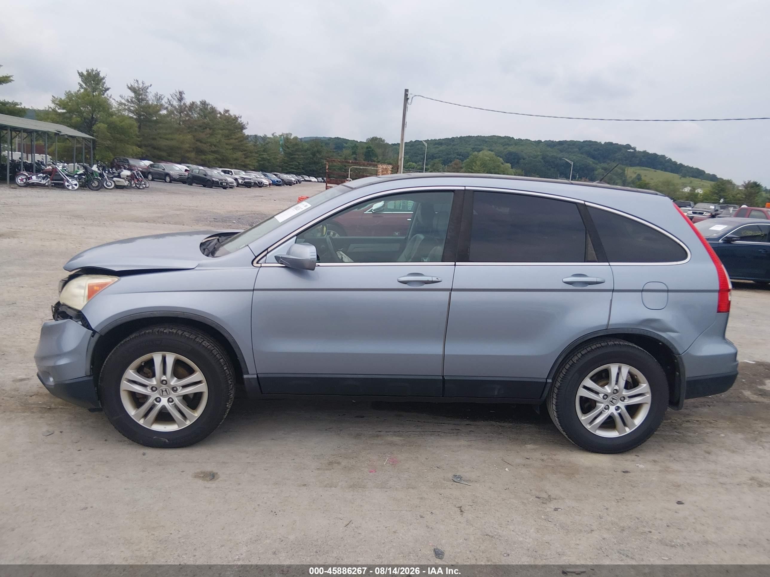 2011 Honda Cr-v Ex-l Light Blue vin: 5J6RE4H79BL017165
