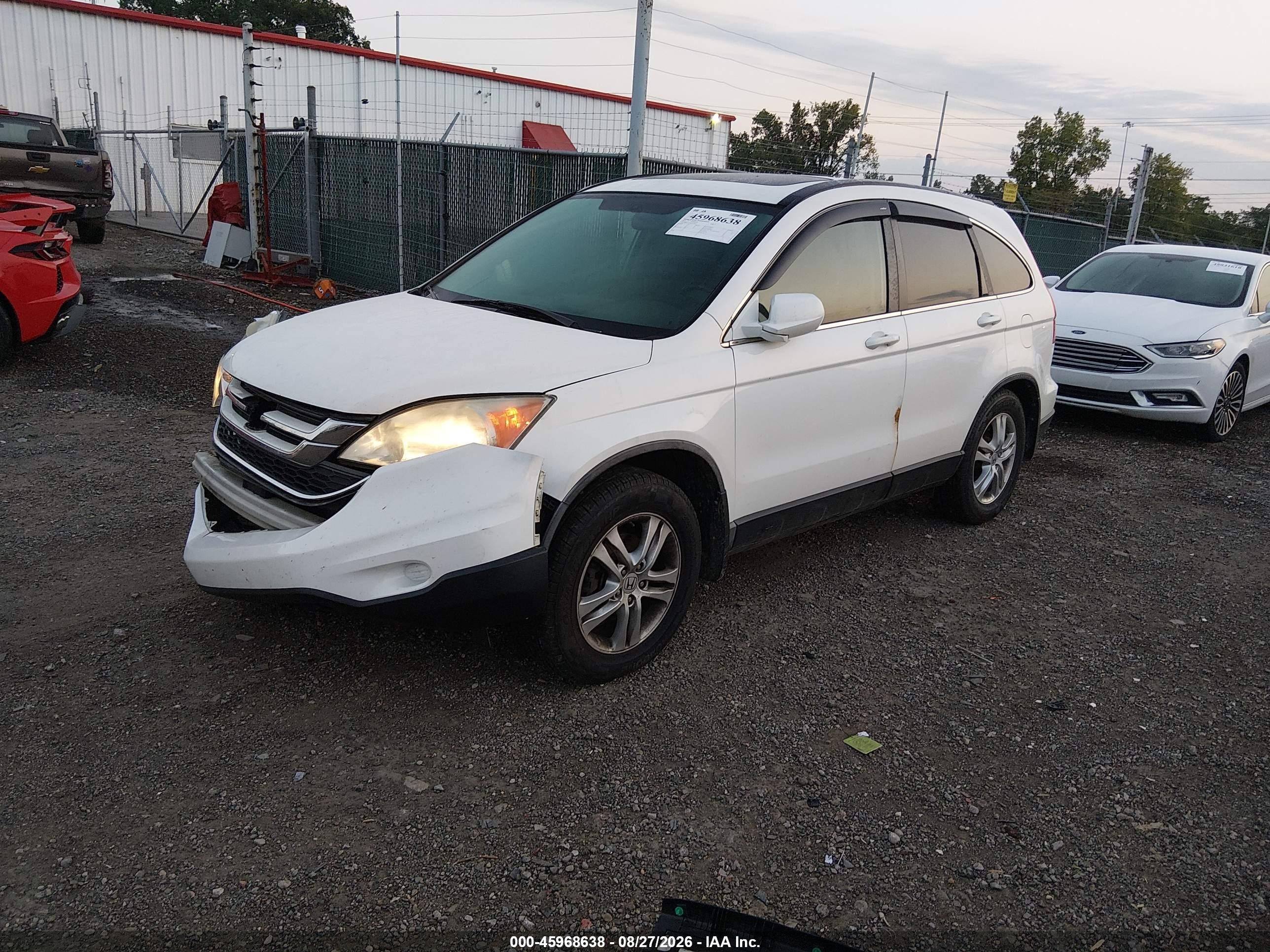 2011 Honda Cr-v Ex-l White vin: 5J6RE4H79BL044818