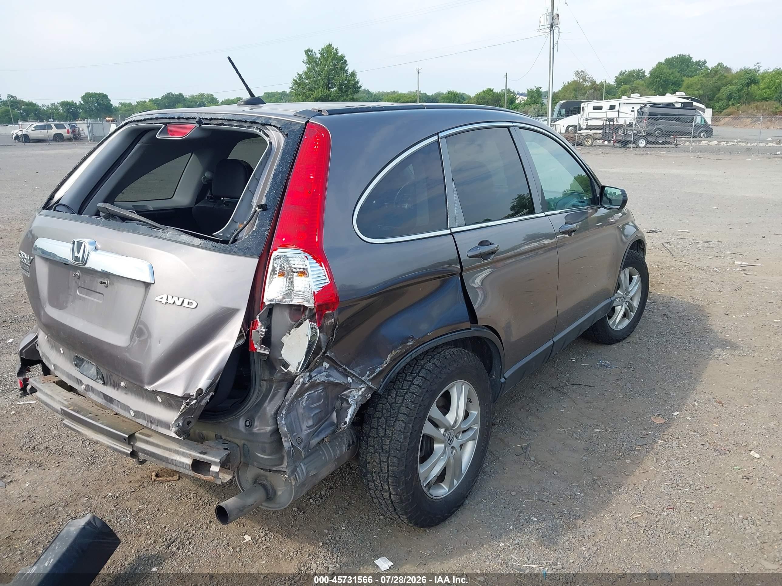 2011 Honda Cr-v Ex-l Brown vin: 5J6RE4H79BL047721