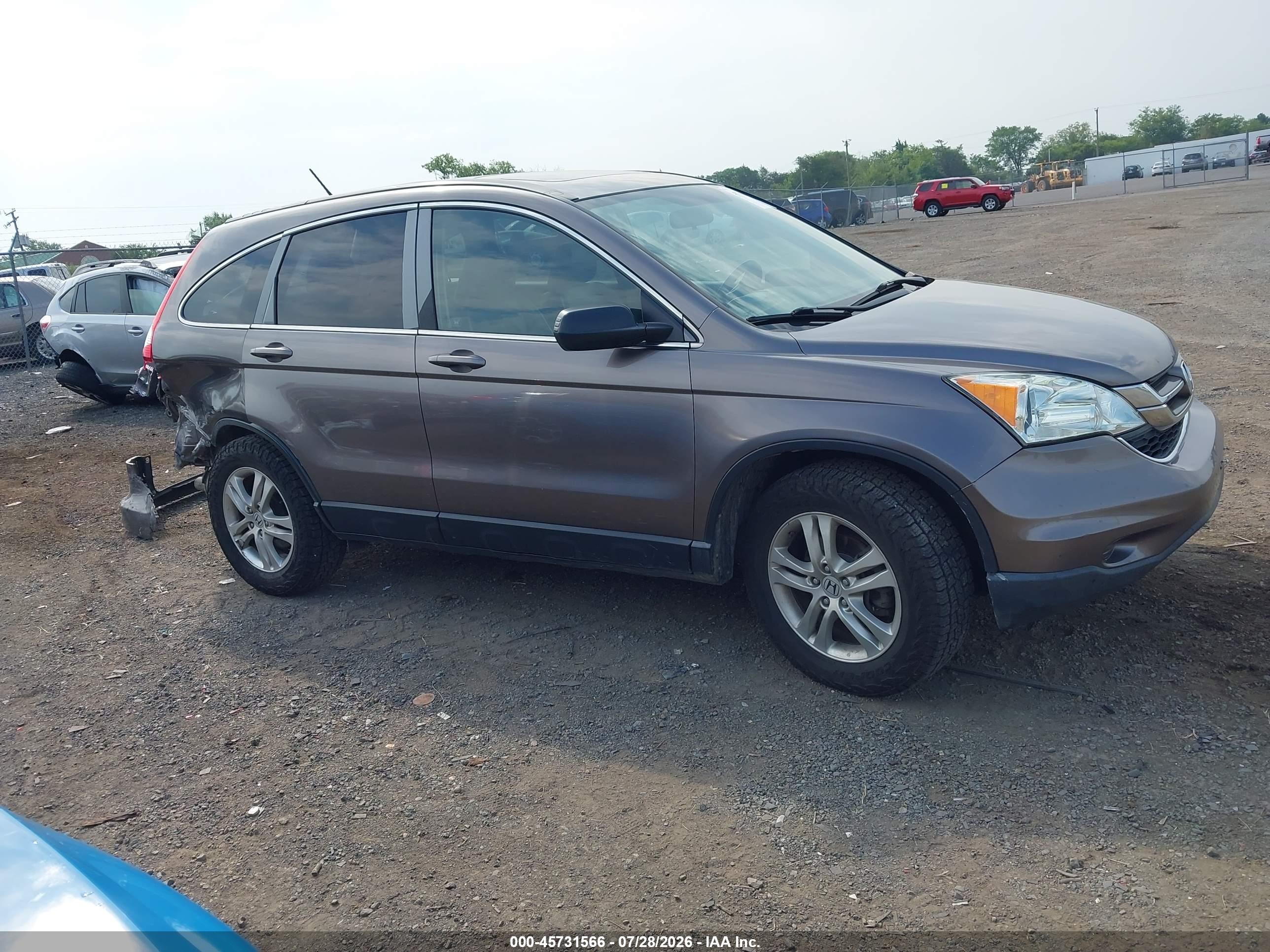 2011 Honda Cr-v Ex-l Brown vin: 5J6RE4H79BL047721