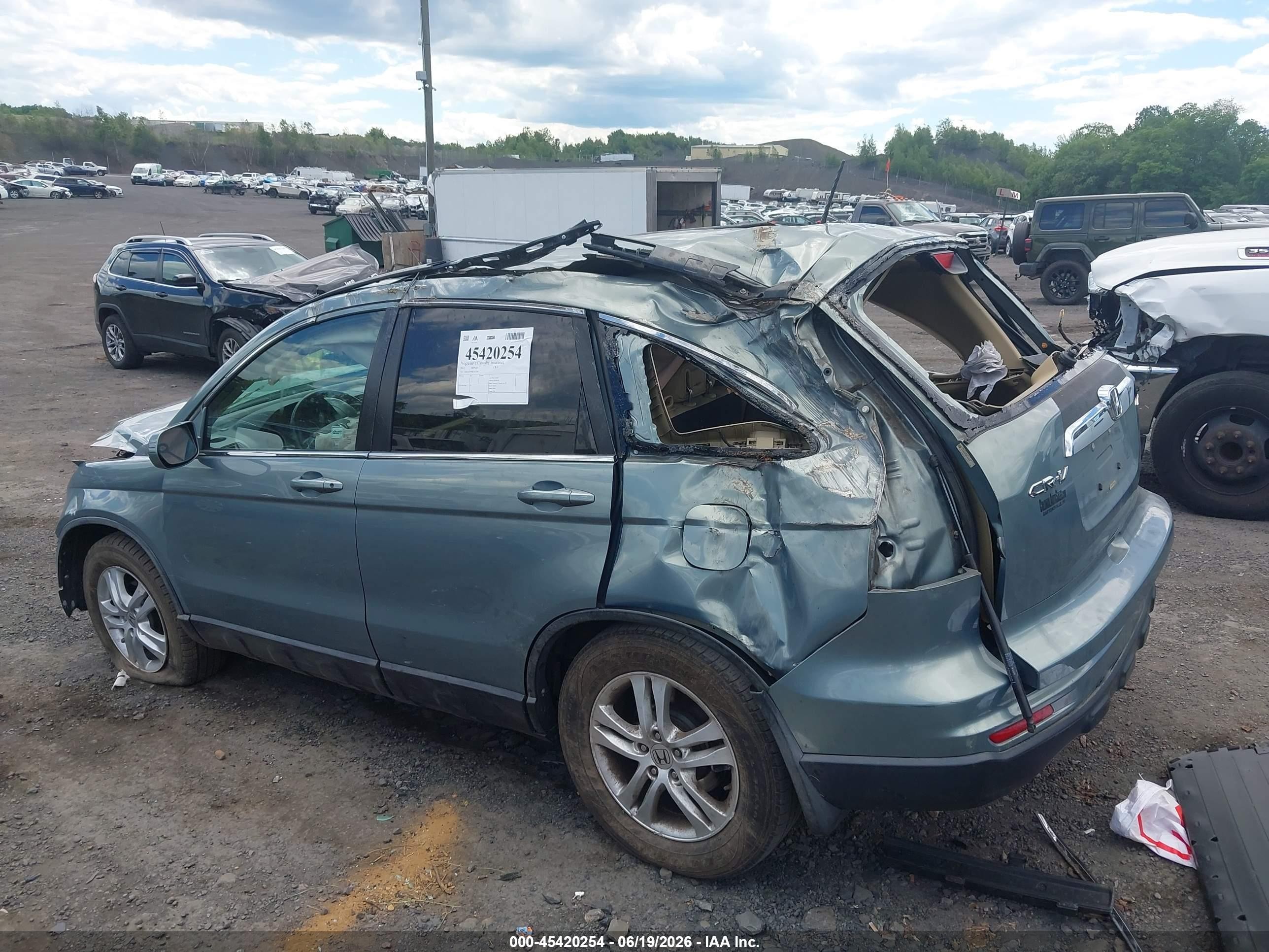 2011 Honda Cr-v Ex-l Green vin: 5J6RE4H79BL065104