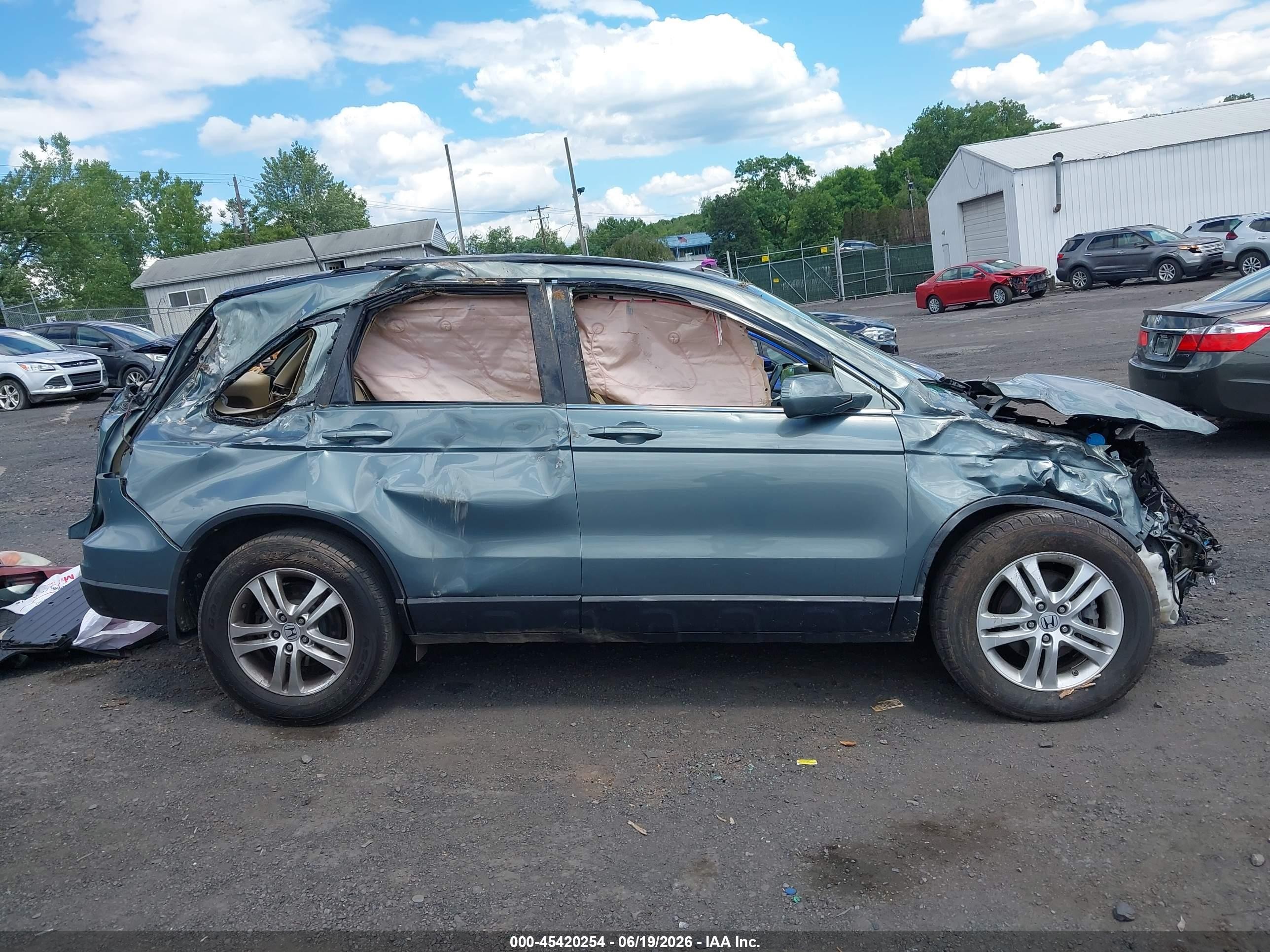 2011 Honda Cr-v Ex-l Green vin: 5J6RE4H79BL065104