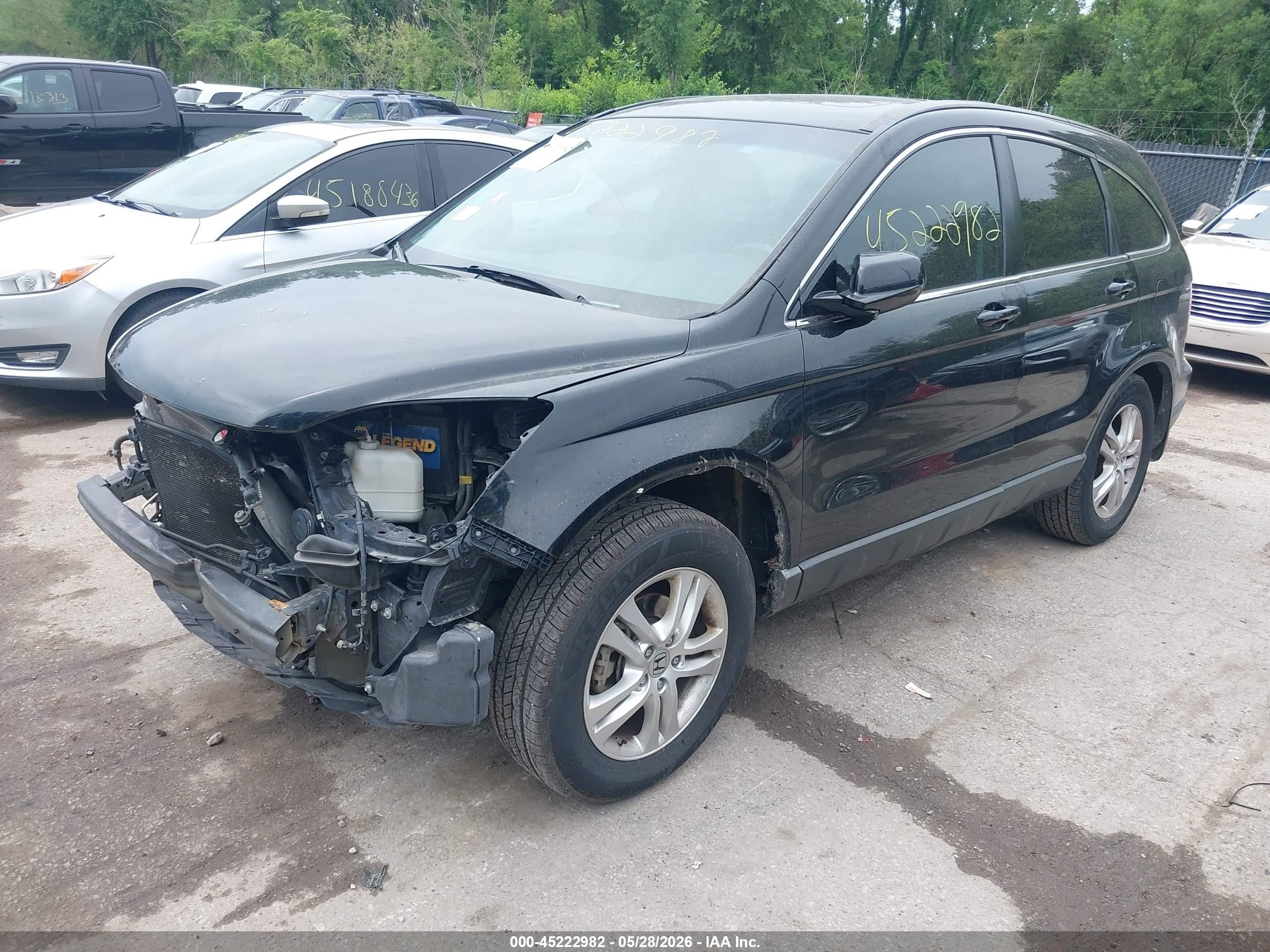 2011 Honda Cr-v Ex-l Black vin: 5J6RE4H79BL075857