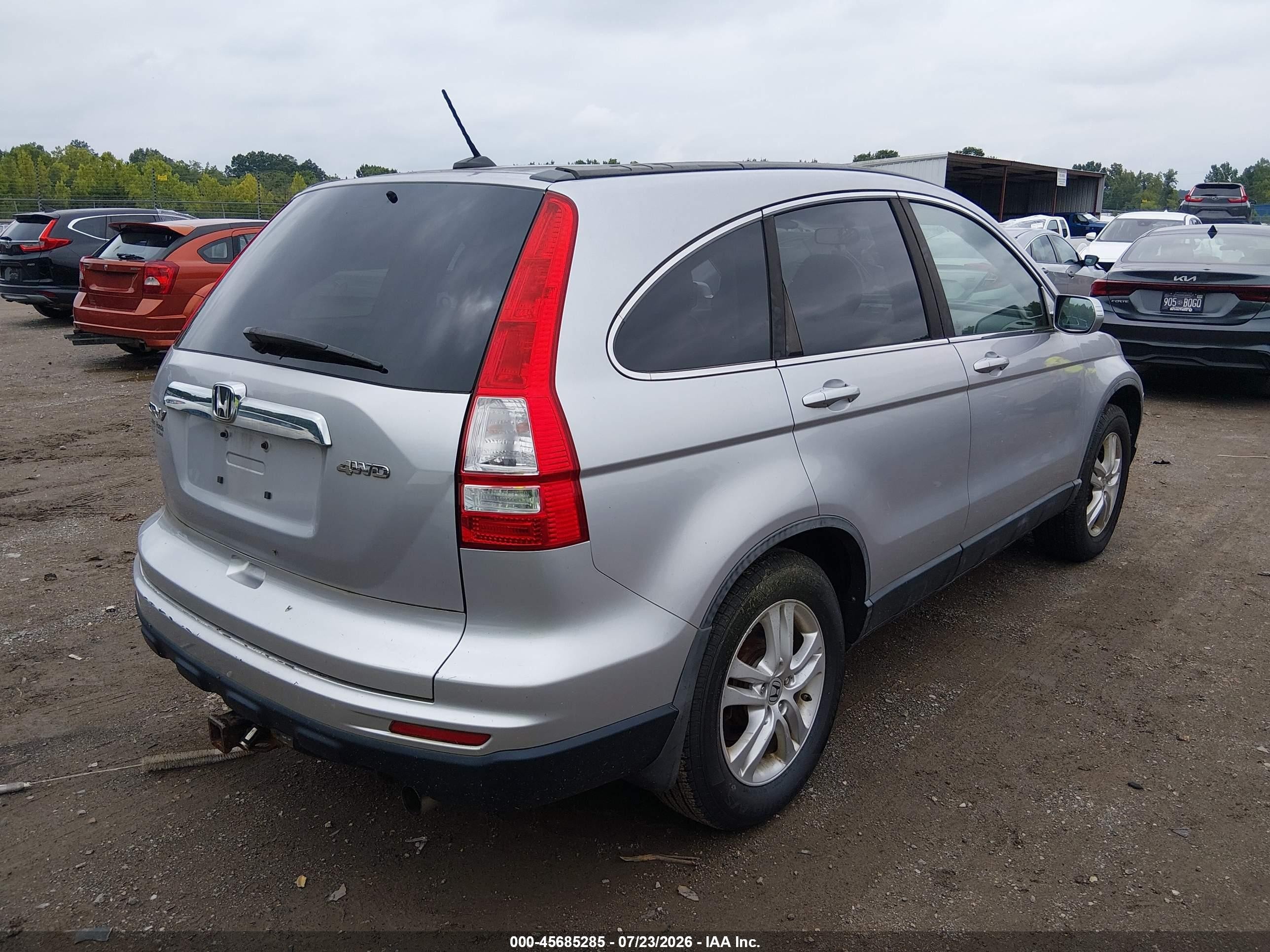 2011 Honda Cr-v Ex-l Silver vin: 5J6RE4H79BL104838