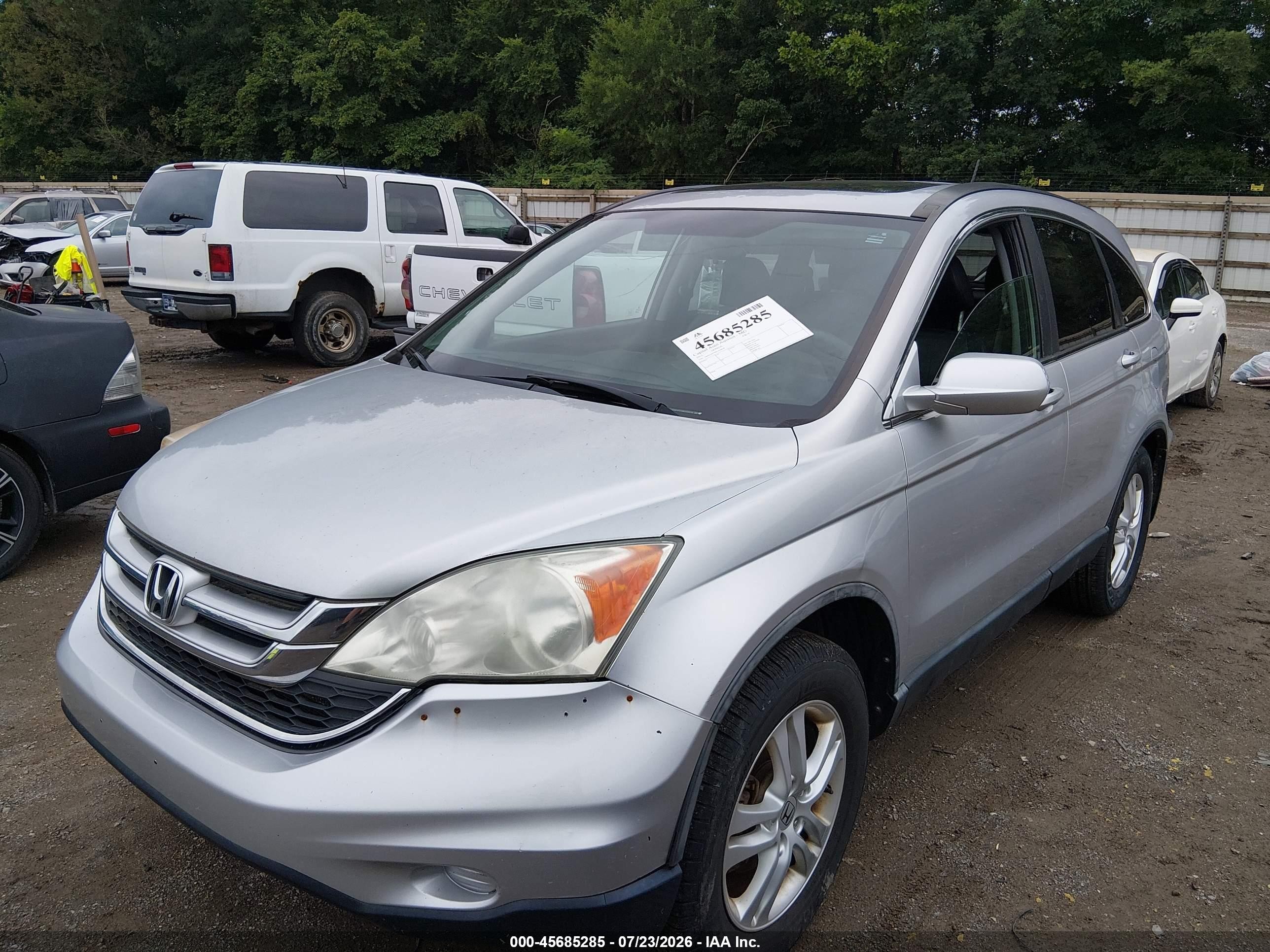 2011 Honda Cr-v Ex-l Silver vin: 5J6RE4H79BL104838
